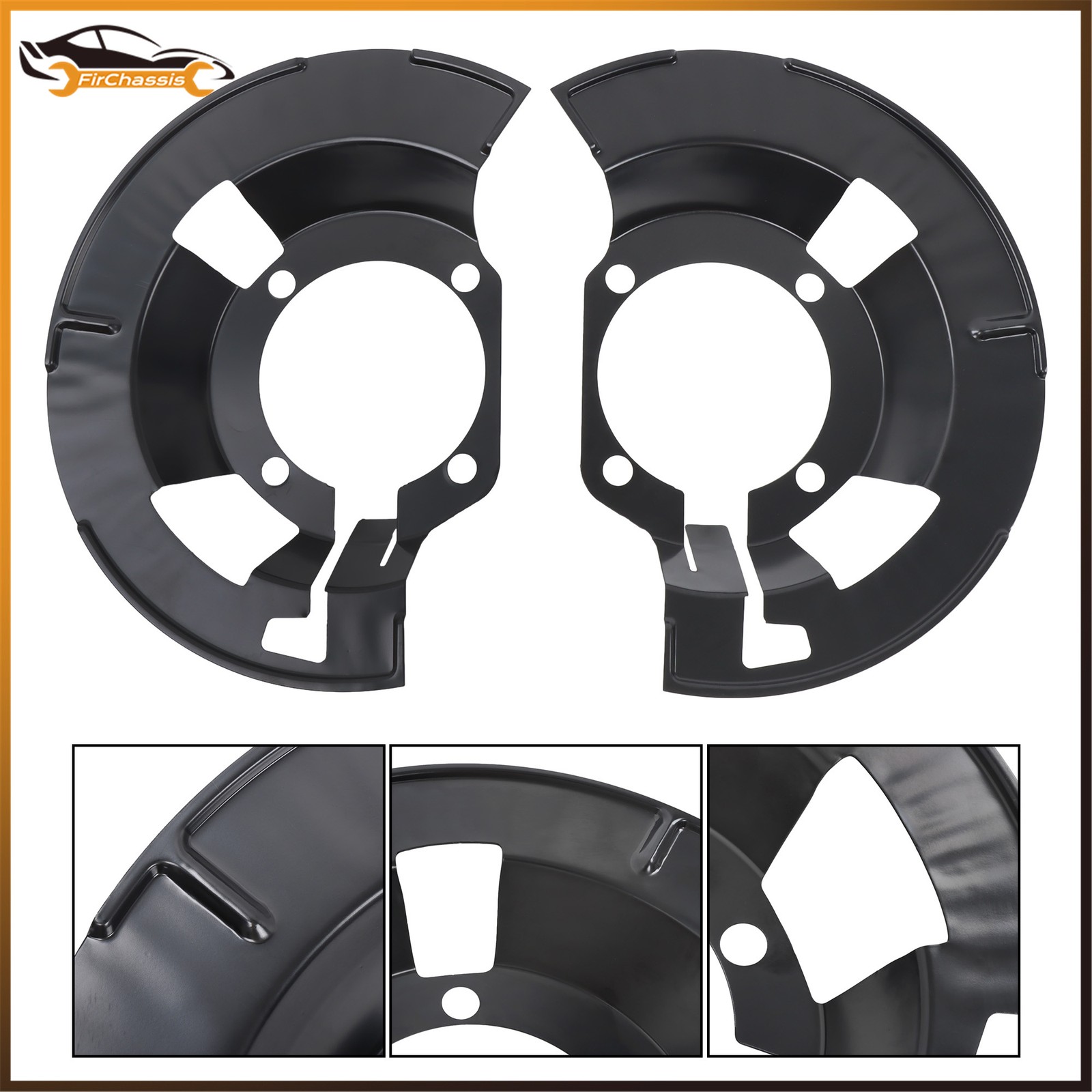 Front LH RH Brake Dust Shield For Dodge Ram 2500 2000-2002 L6 5.9L V10 8.0L V8