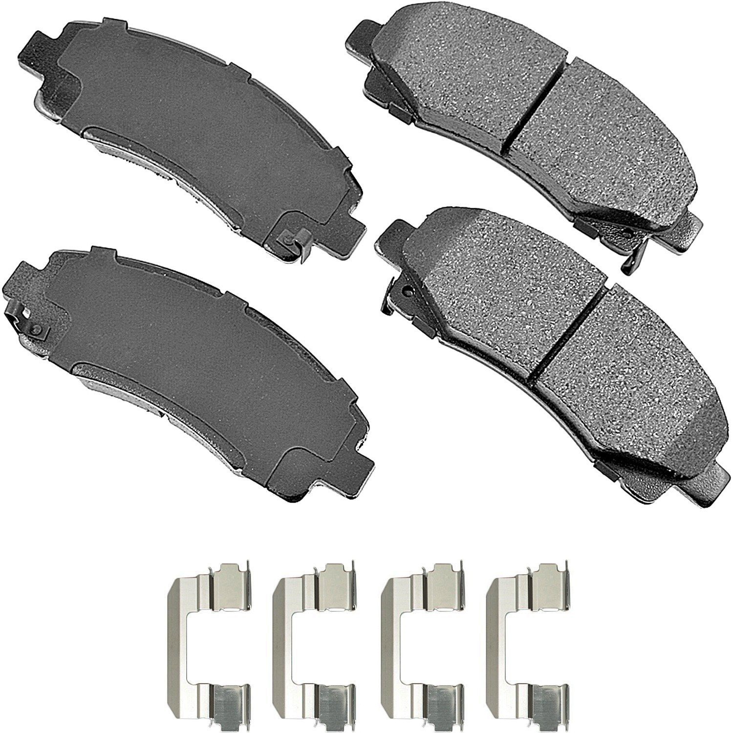 Akebono OEM Front & Rear Ceramic Brake Pads Kit For 2009-2014 Acura TL 9yr Warr.