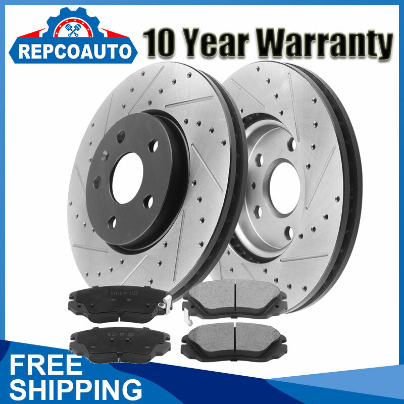 Front Black E-coating Brake Rotors For Chevy Equinox Impala Terrain 2015-2017 LT