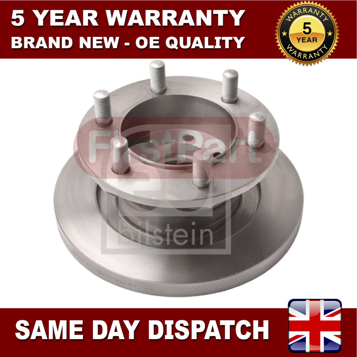 Fits Iveco Daily 1989-2007 2.5 D 2.8 FirstPart Front 1x Brake Disc 99485706