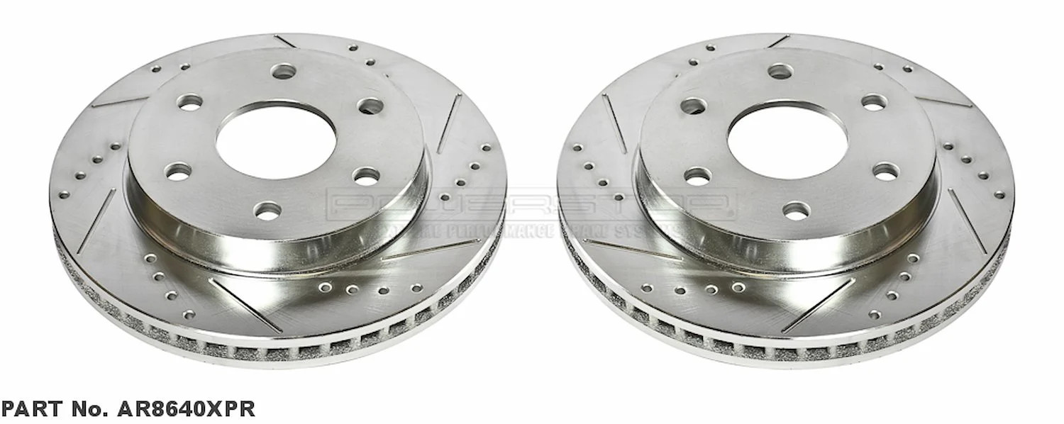 Power Stop AR8640XPR Cross-Drilled and Slotted Brake Rotors