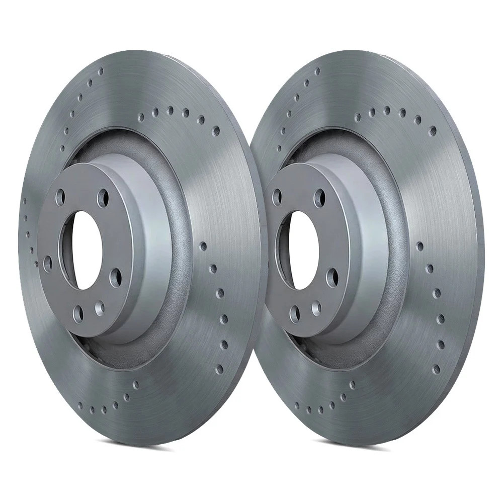 SP Performance C15-598 Cross Drilled 1-Piece Rear Brake Rotors
