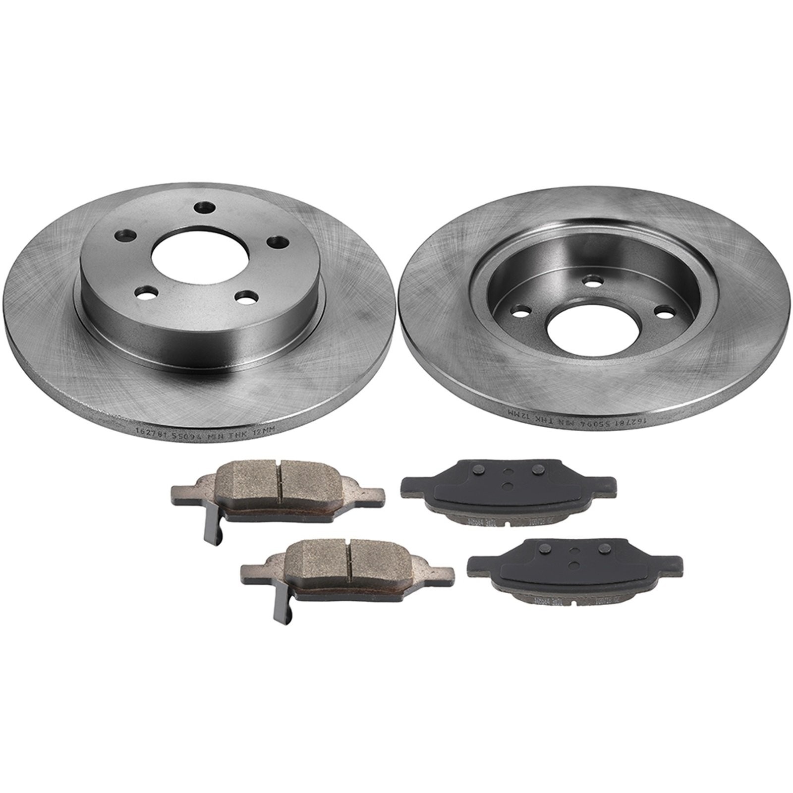 Rear Disc Brake Rotors & Ceramic Pads Set Fits 2005-2010 Chevrolet Cobalt