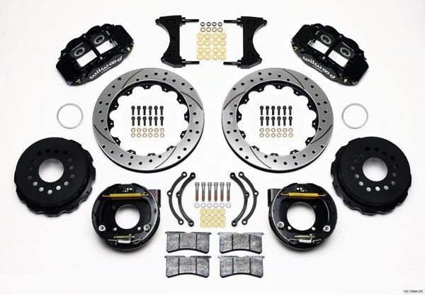 Wilwood for Narrow Superlite 4R Rear P-Brk Kit 12.88in Drilled Chevy 12 Bolt w/