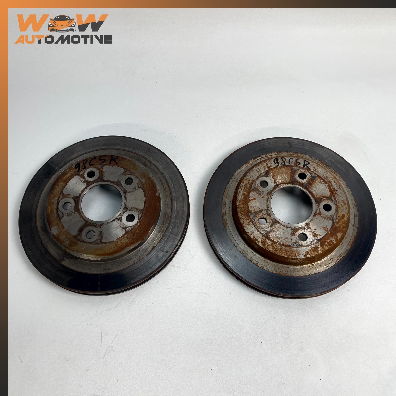 97-04 CHEVROLET CORVETTE C5 REAR LEFT & RIGHT DISC ROTOR PAIR SET OEM