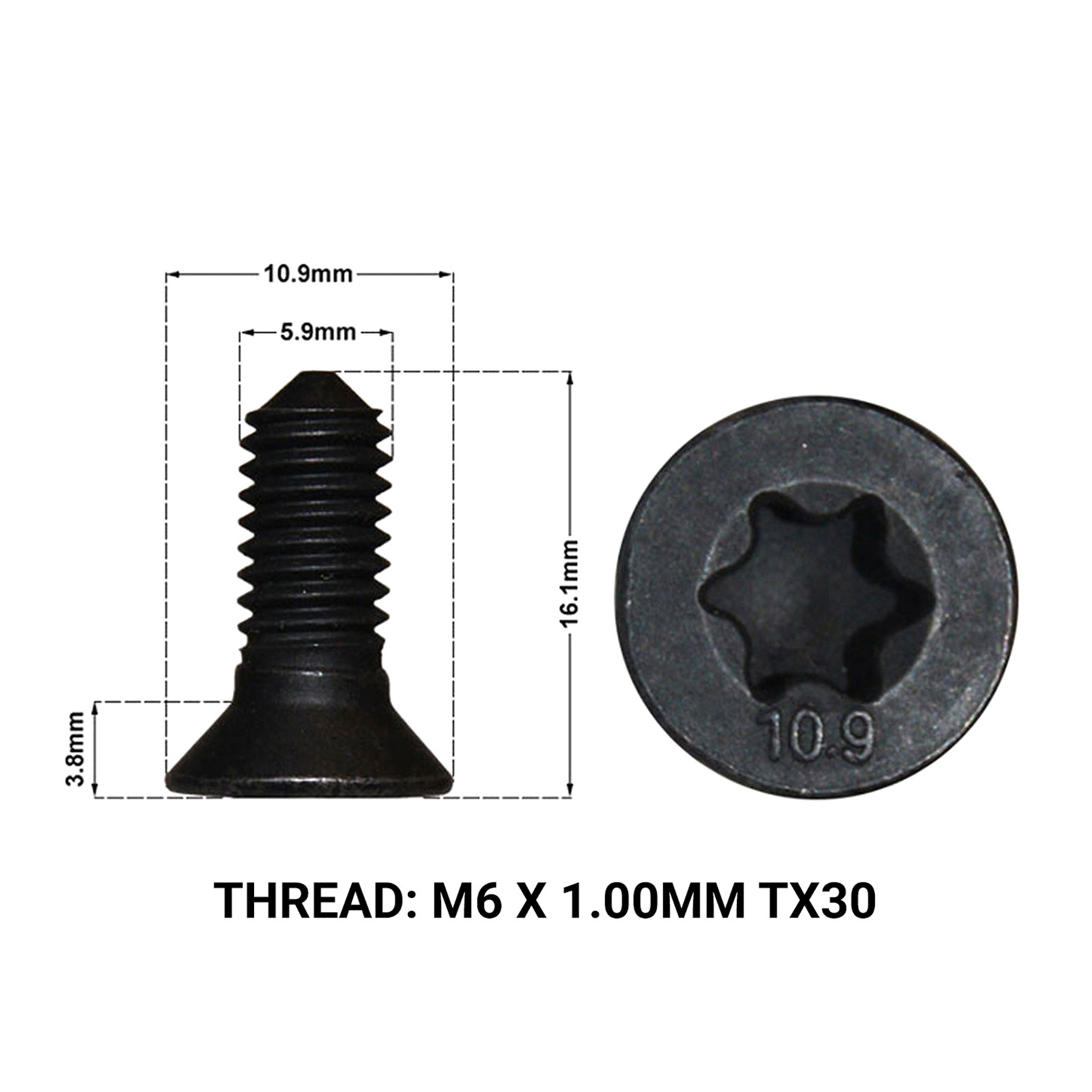 2X FRONT OR REAR BRAKE DISC RETAINING SCREWS FITS: SEAT TOLEDO 2004- DRS1667AZ