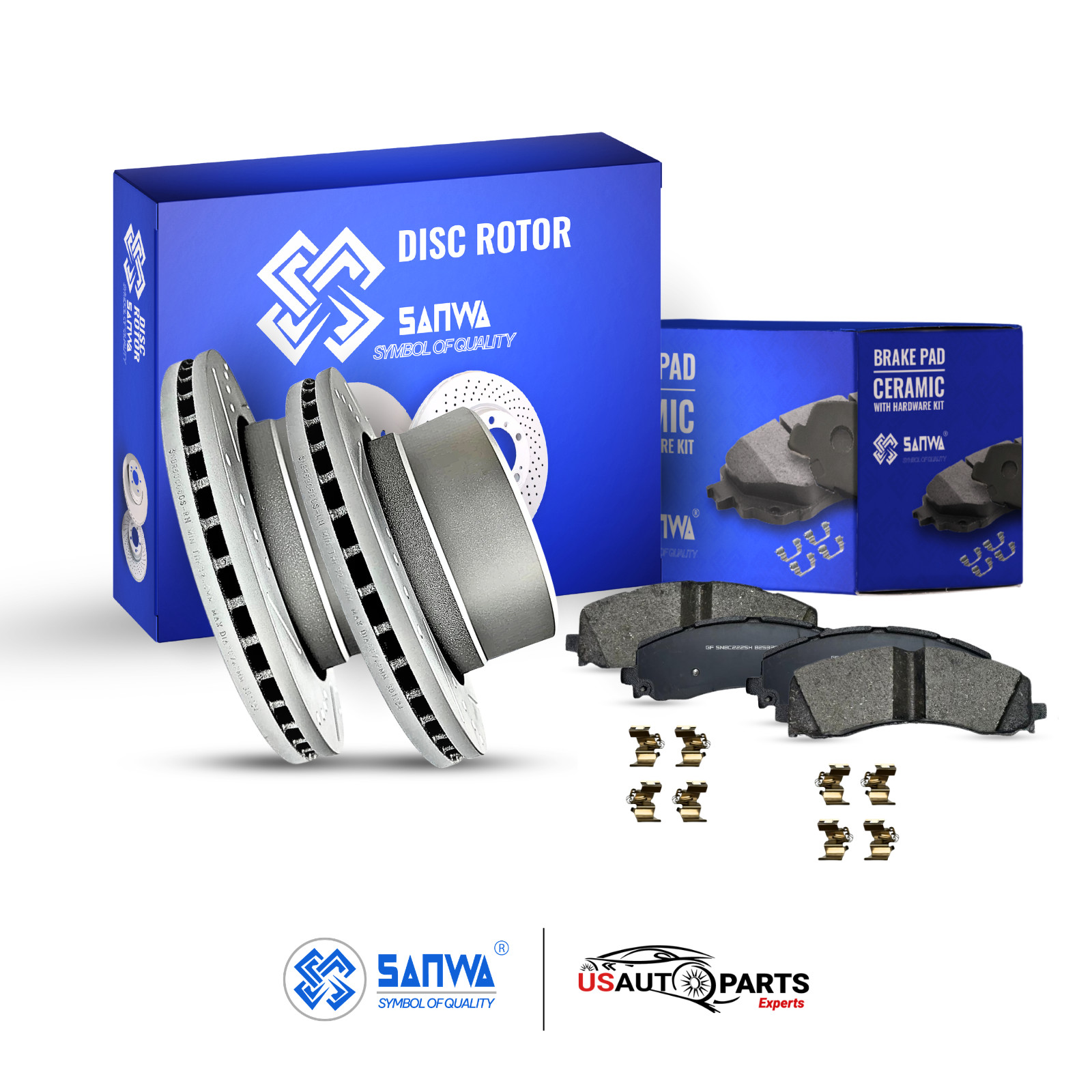 REAR BRAKE ROTOR GEOMET VENTED D&S & CERAMIC PAD KIT 358 mm FOR RAM 2500 19-23