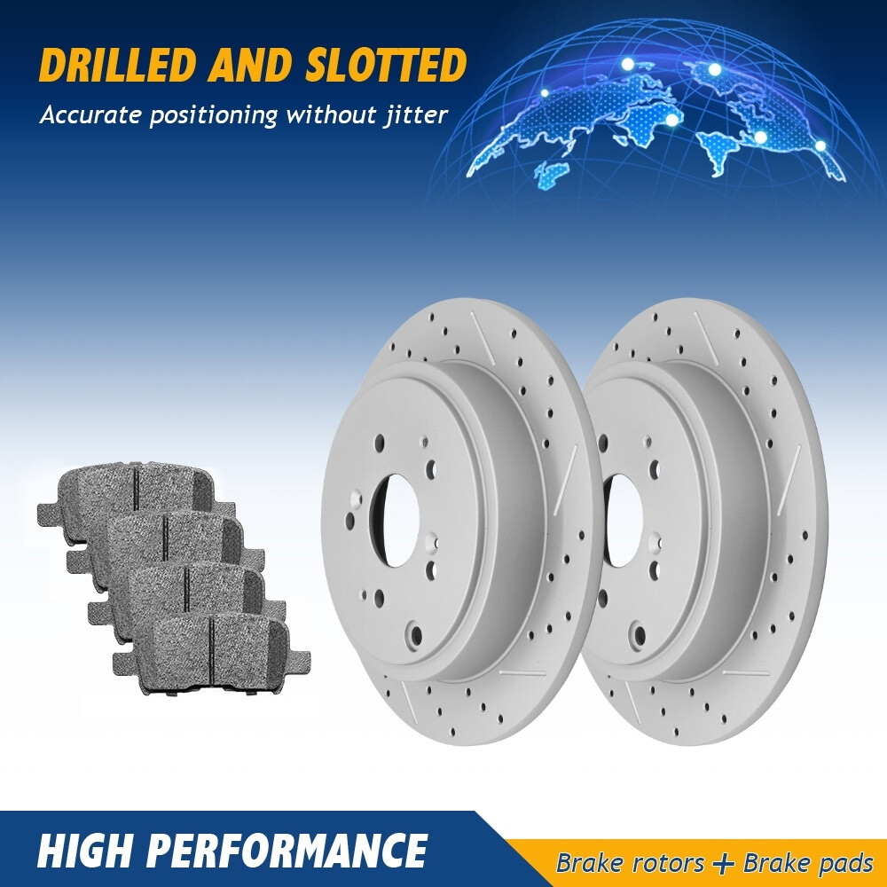 Rear Disc Brake Rotors & Ceramic Pads For 2001 – 2006 Acura MDX Honda Pilot
