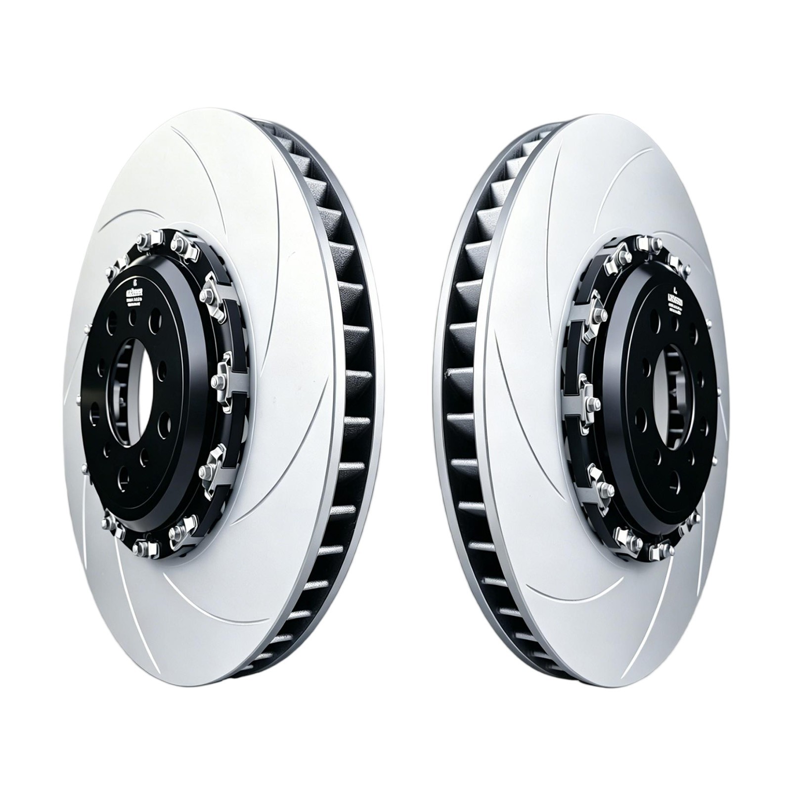 Two-Piece Front Floating Slotted Brake Rotor For BMW F10 F12 F13 M5 M6 Gran Coup