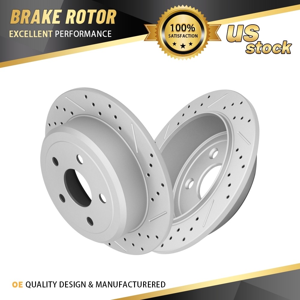 Pair Rear Solid Brake Rotors For 2007-2018 Jeep Wrangler JK 2018 Jeep Wrangler