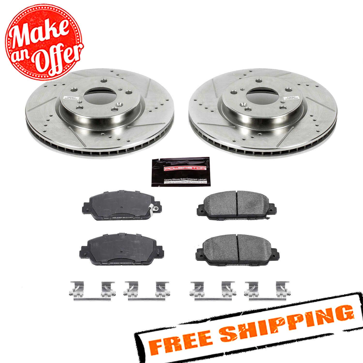 Power Stop K6515 1-Click Z23 Evolution Sport Brake Kit for 13-20 Honda Accord