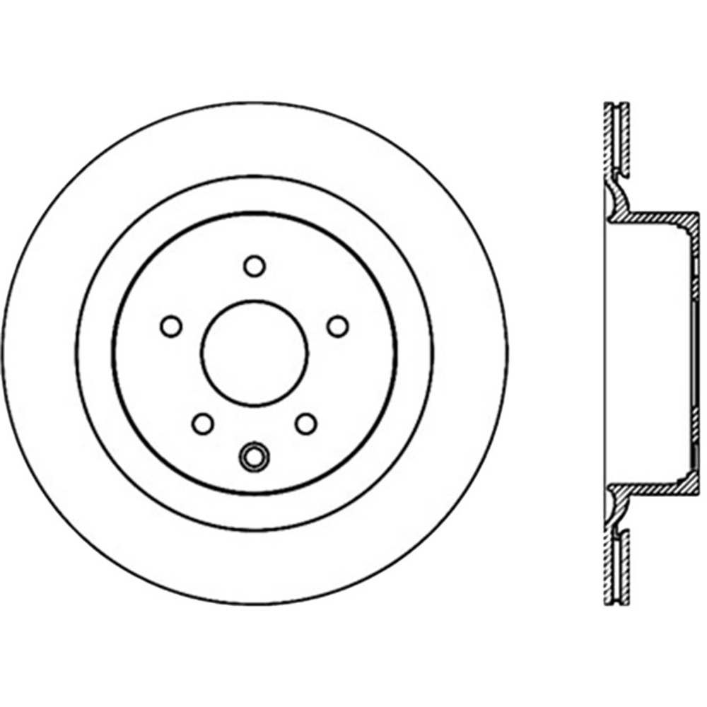 StopTech 127.42101R Rear Right Drilled Brake Rotor for 2008-13 G37 / 09-19 370Z