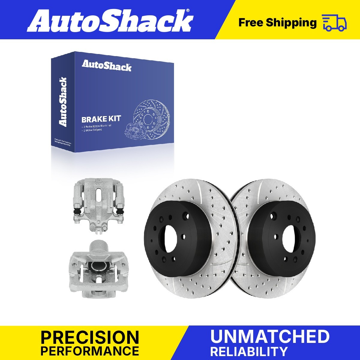 Rear Drilled Slotted Brake Rotors Calipers for Mazda, CX-7 2007-2012