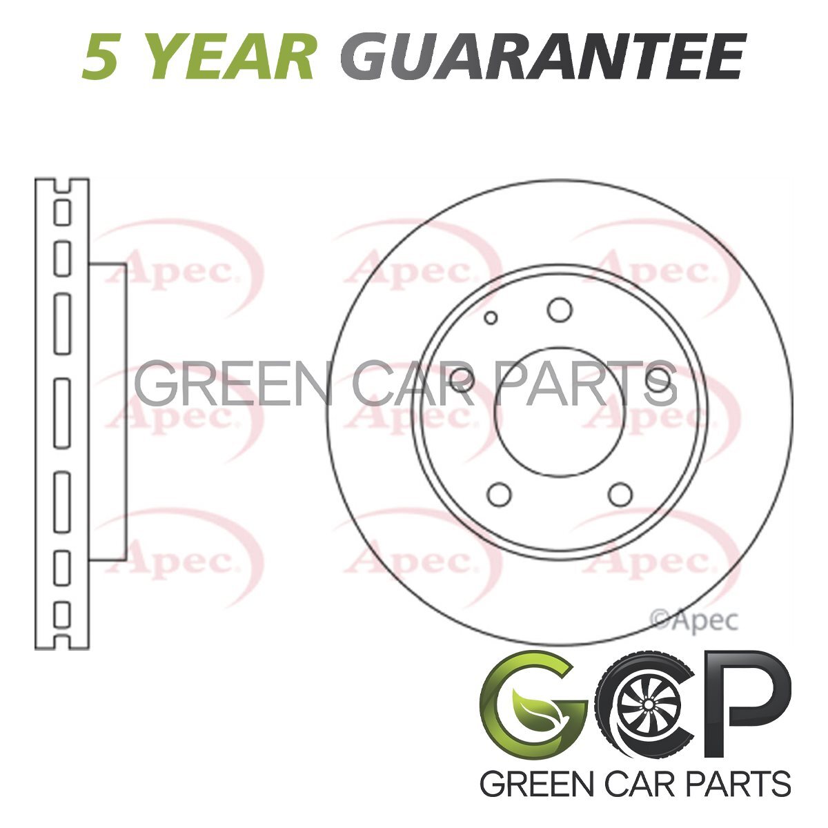 Brake Disc Front GCP Fits Mazda 626 Premacy MX-6 Xedos 6 Ford Probe F32Z1125A