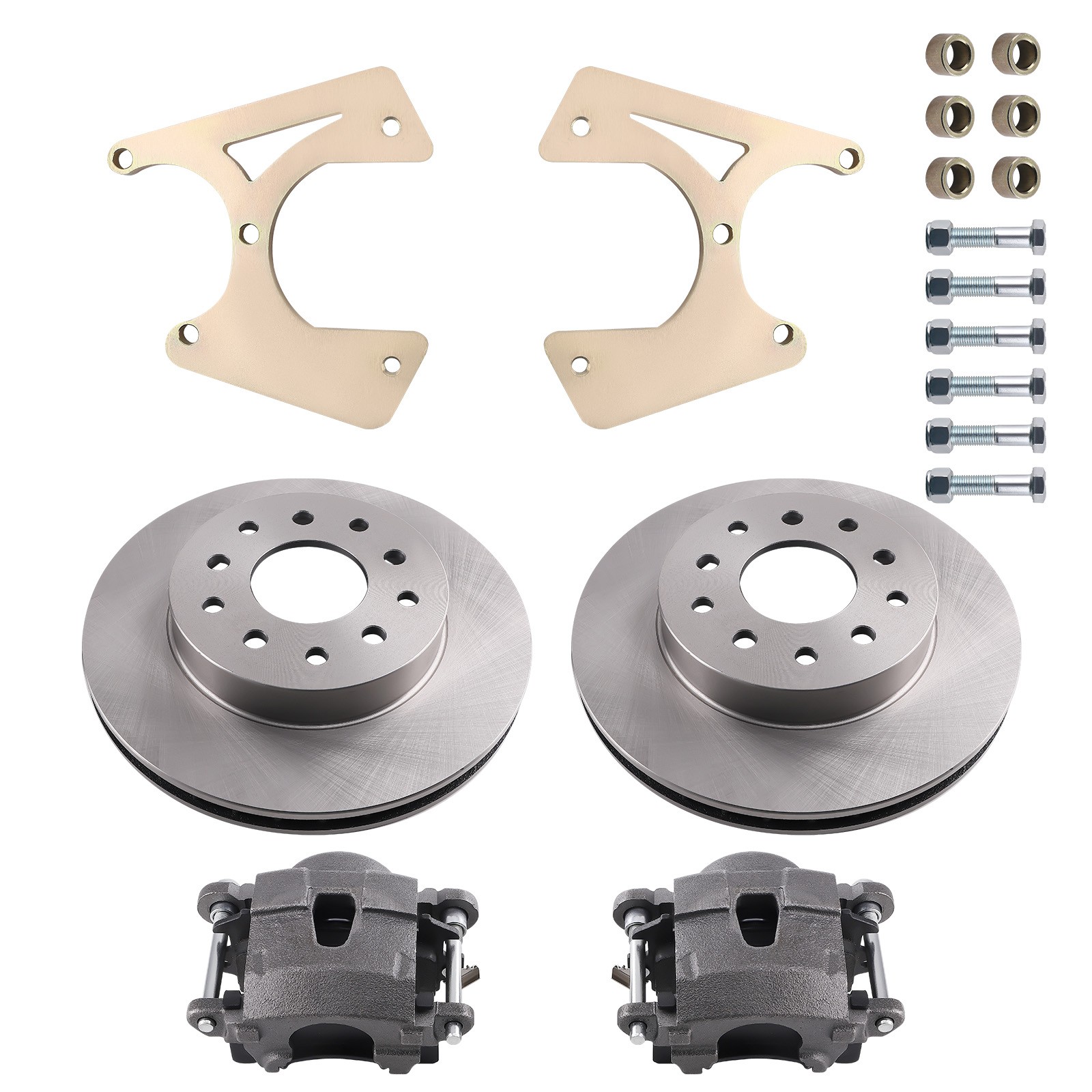 Rear Disc Brake Conversion Kit for GM 10 & 12 Bolt with Brake Calipers&Pads