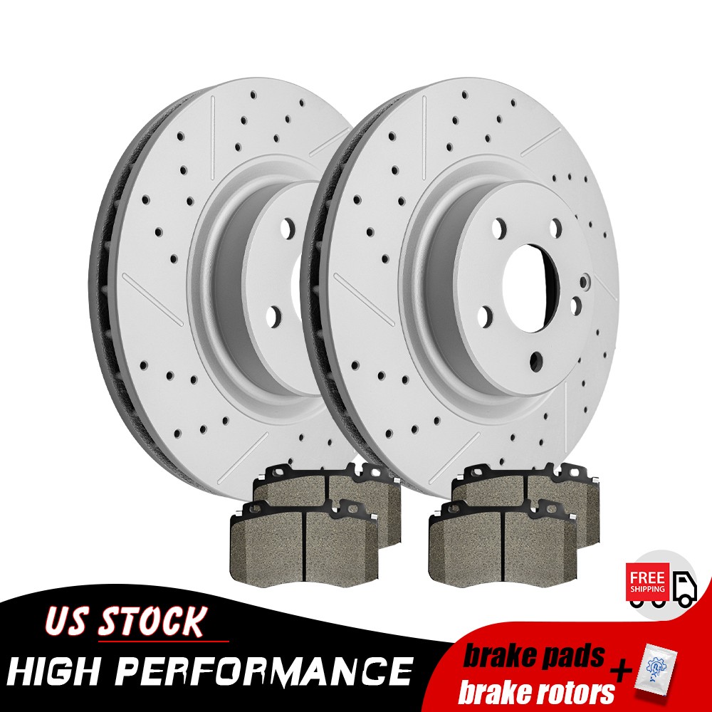 330mm Front Drilled Brake Rotors Pads for Mercedes-Benz E550 CLS500 CLS550