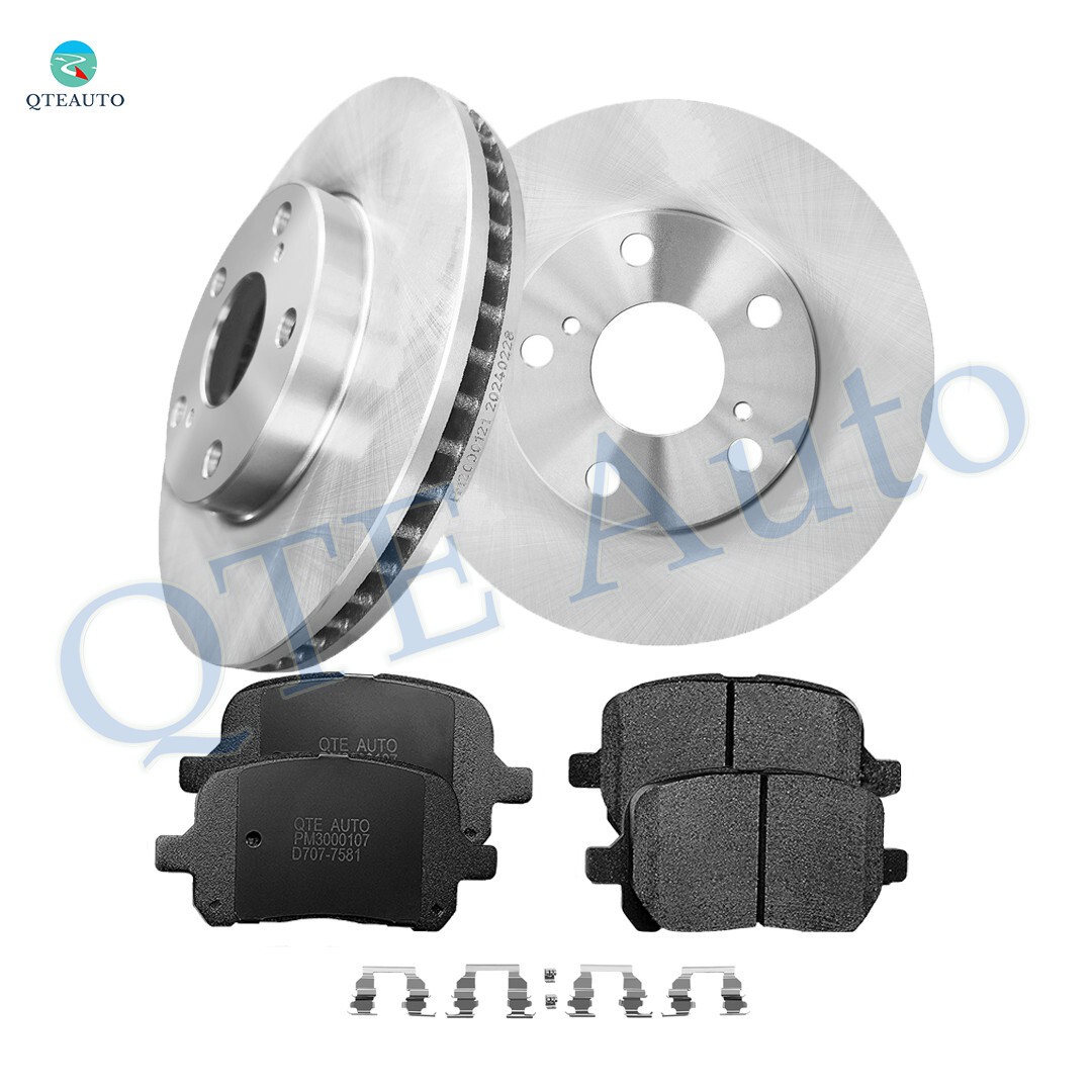 Set 6 Front 275mm Brake Disc Rotors-Ceramic Brake Pad For 1997-2001 Lexus ES300