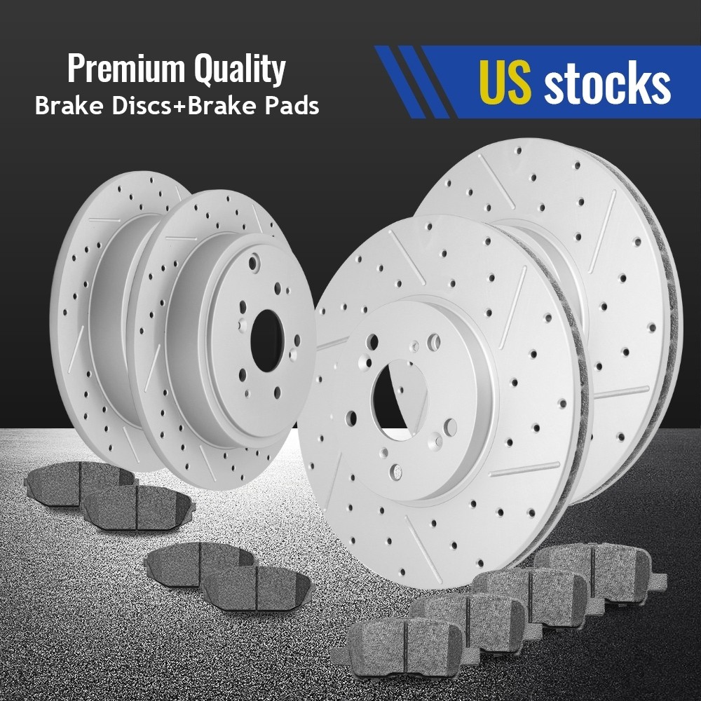 Front Rear Disc Rotors Ceramic Brake Pads for 2003 2004 – 2006 Acura MDX 3.5L