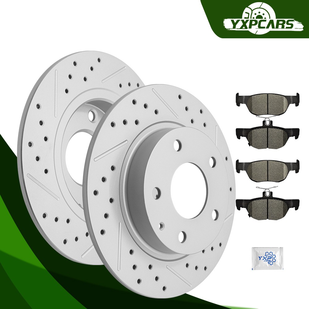 265mm Rear Disc Rotors Ceramic Brake Pads Kit for Mazda 3 Sport CX-30