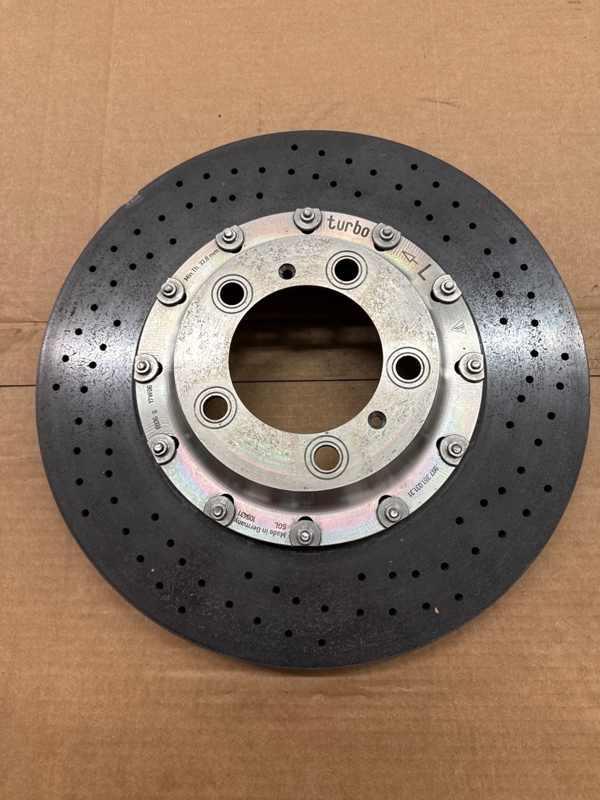 Ceramic PCCB front left brake disk Porsche 911 997 Turbo 99735103131