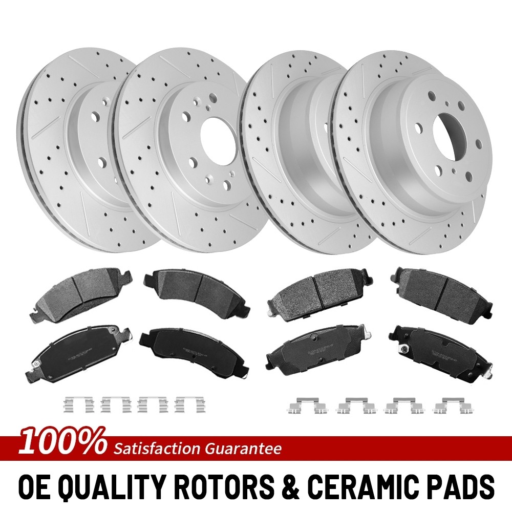 For 2007-2013 2014 GMC Sierra 1500 Yukon/Yukon XL1500 Front Rear Brake Rotor Pad
