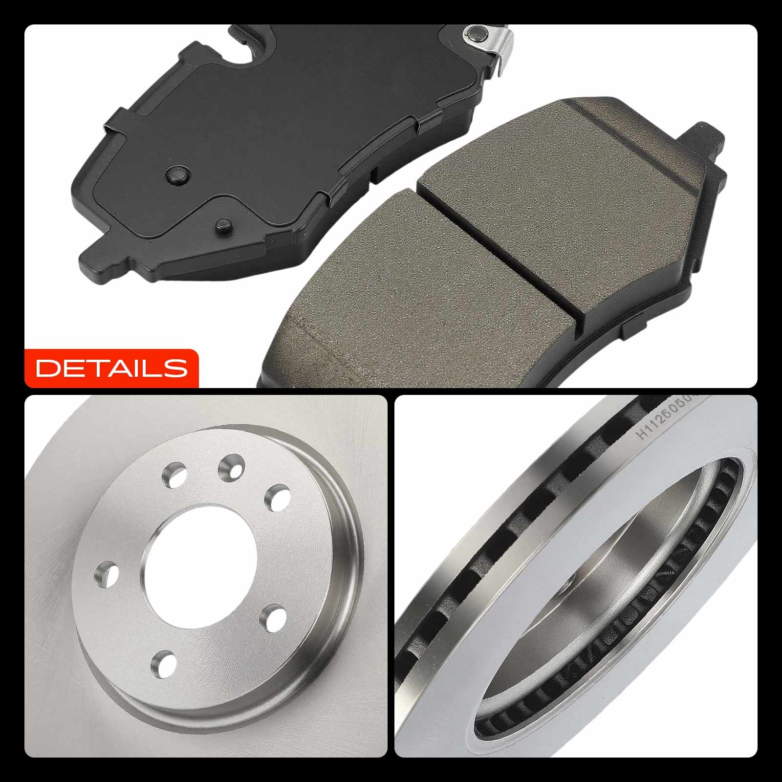 Front Disc Brake Rotor & Brake Pad for Buick Encore GX 20-23 Chevy Trailblazer