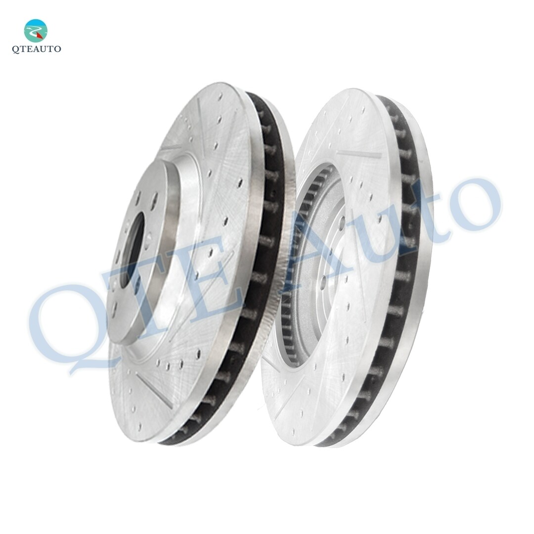 Front Drilled Slotted Disc Brake Rotors For 2014-2016 Chevrolet Impala Limited