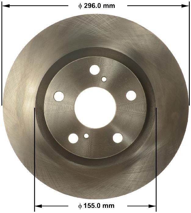 Bendix Friction Front Disc Brake Rotor for Mirai, ES300h, ES350+More (PRT6155)