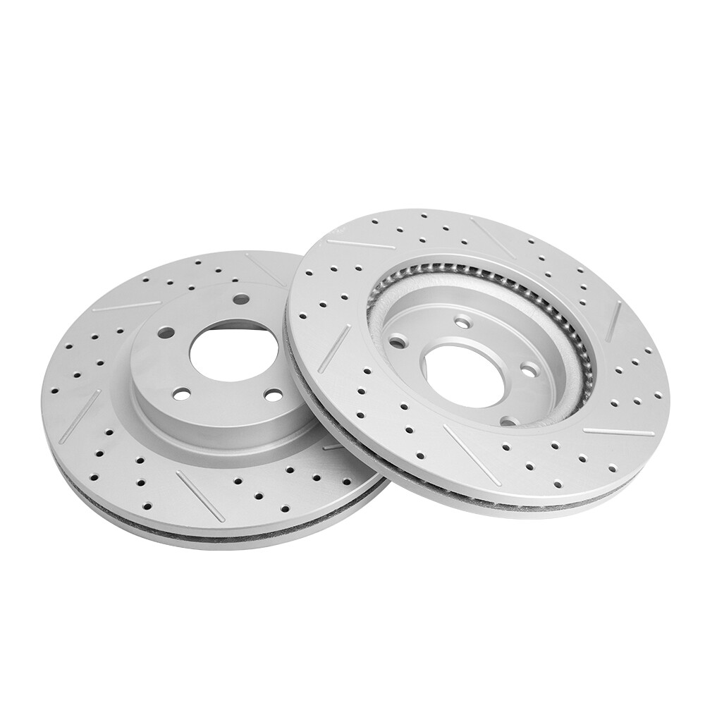 Pair Front Drilled & Slotted Disc Brake Rotors For Nissan Altima 2007- 2022 2023