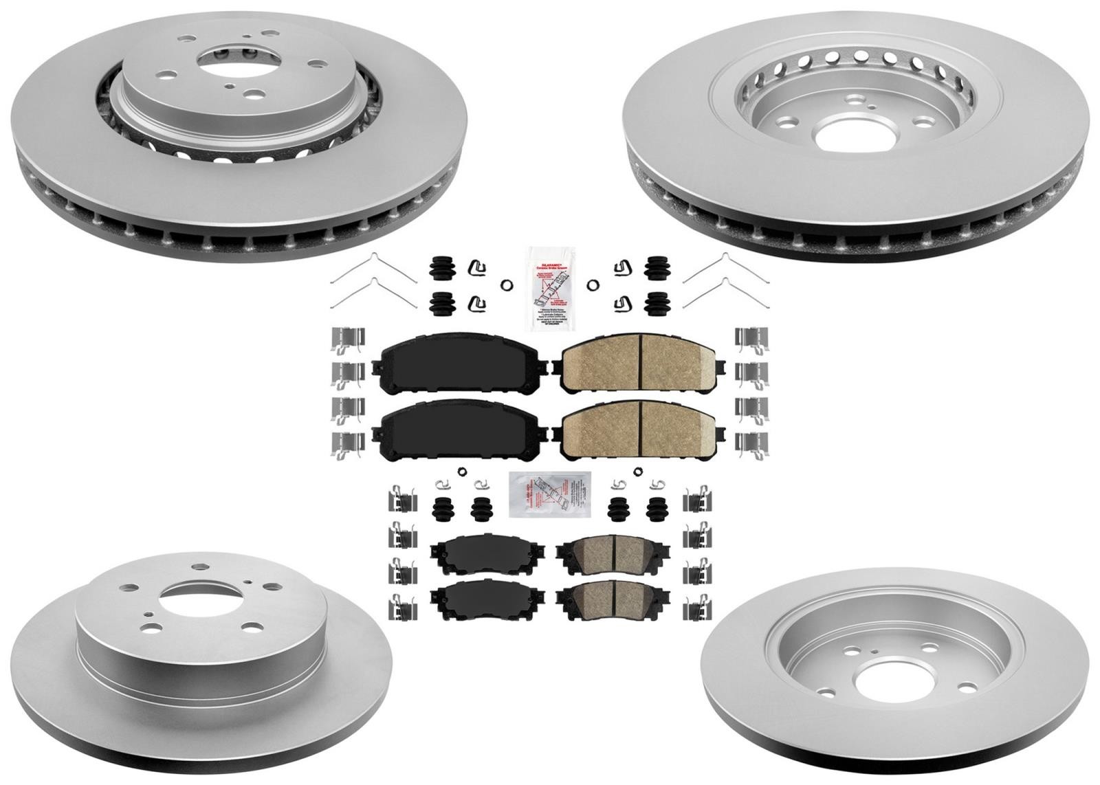 Coated Disc Brake Rotors & Brake Pads fits Toyota Camry TRD Racing 2020 21 2024