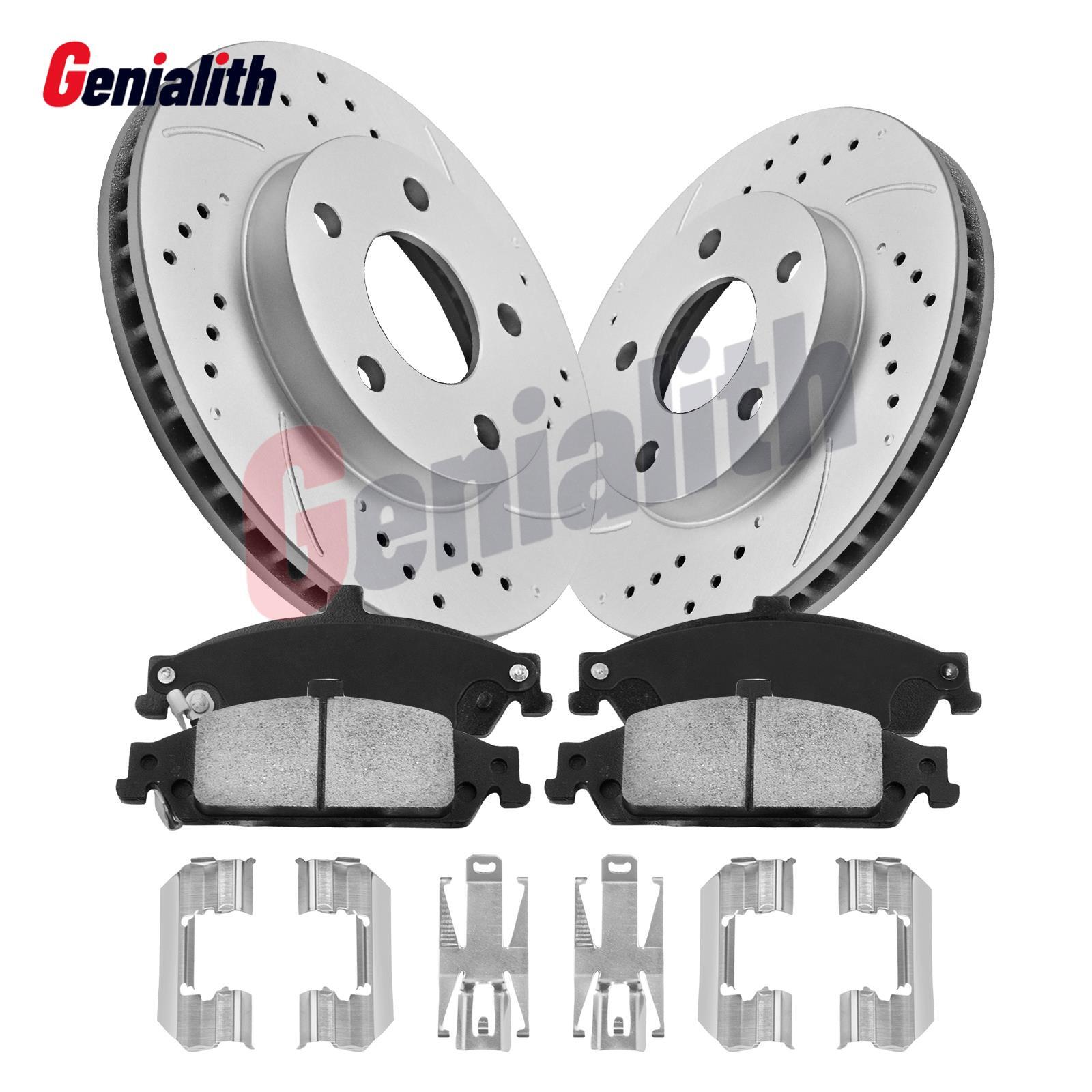Front Drilled Brake Rotors + Ceramic Pads for Chevy Malibu Grand Am Olds Alero