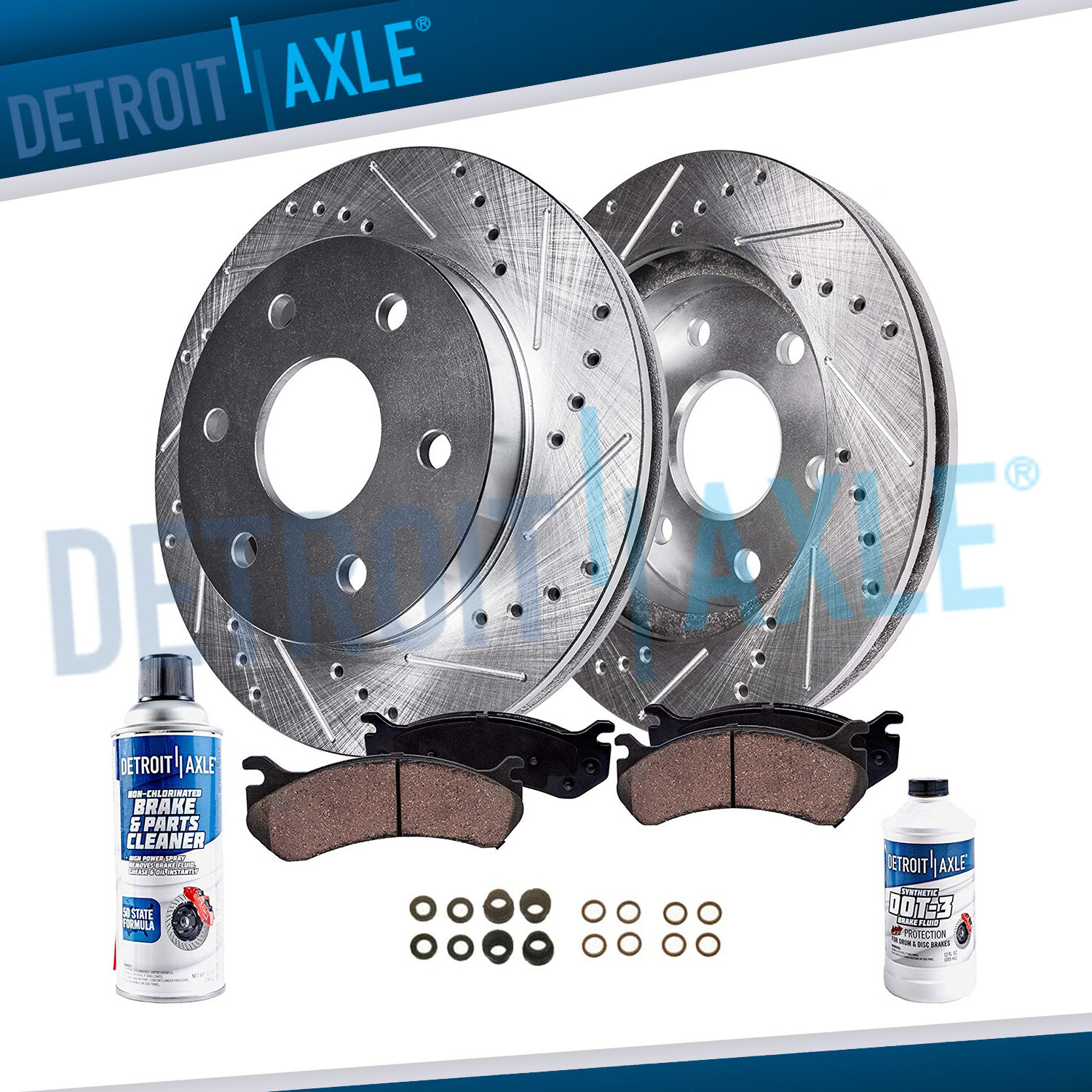 4WD Front Disc Rotors + Brake Pads for GMC Yukon Chevrolet Tahoe K1500 Suburban