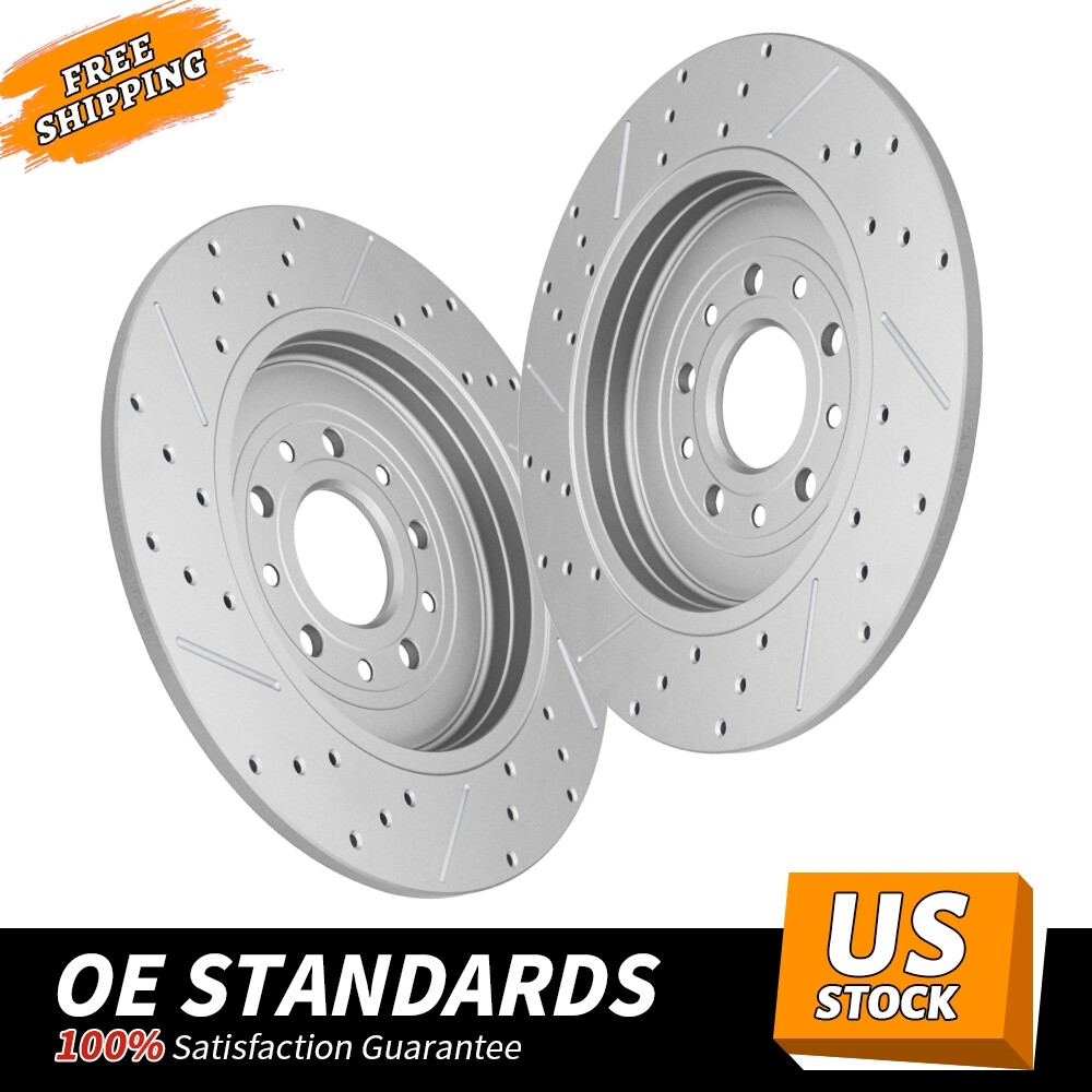 330mm Rear Drilled Brake Rotors for Lincoln MKT MKX Ford Taurus Freestyle