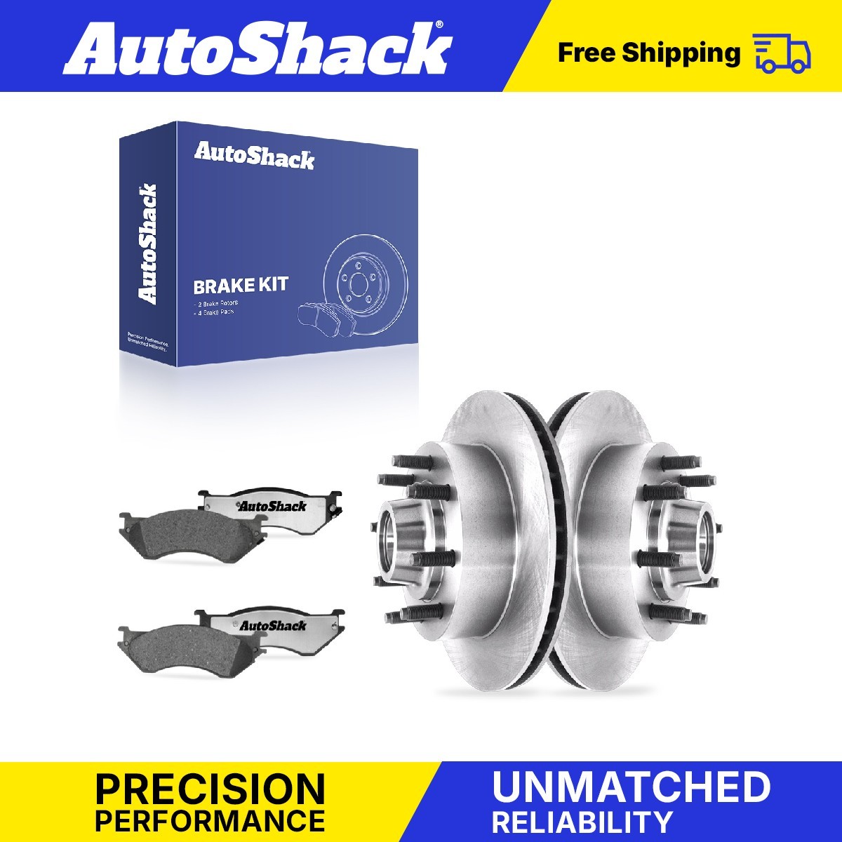 Front Brake Rotors Ceramic Pads for Ford, F-250 HD 1997, RWD V8 5.8L 7.3L 7.5L