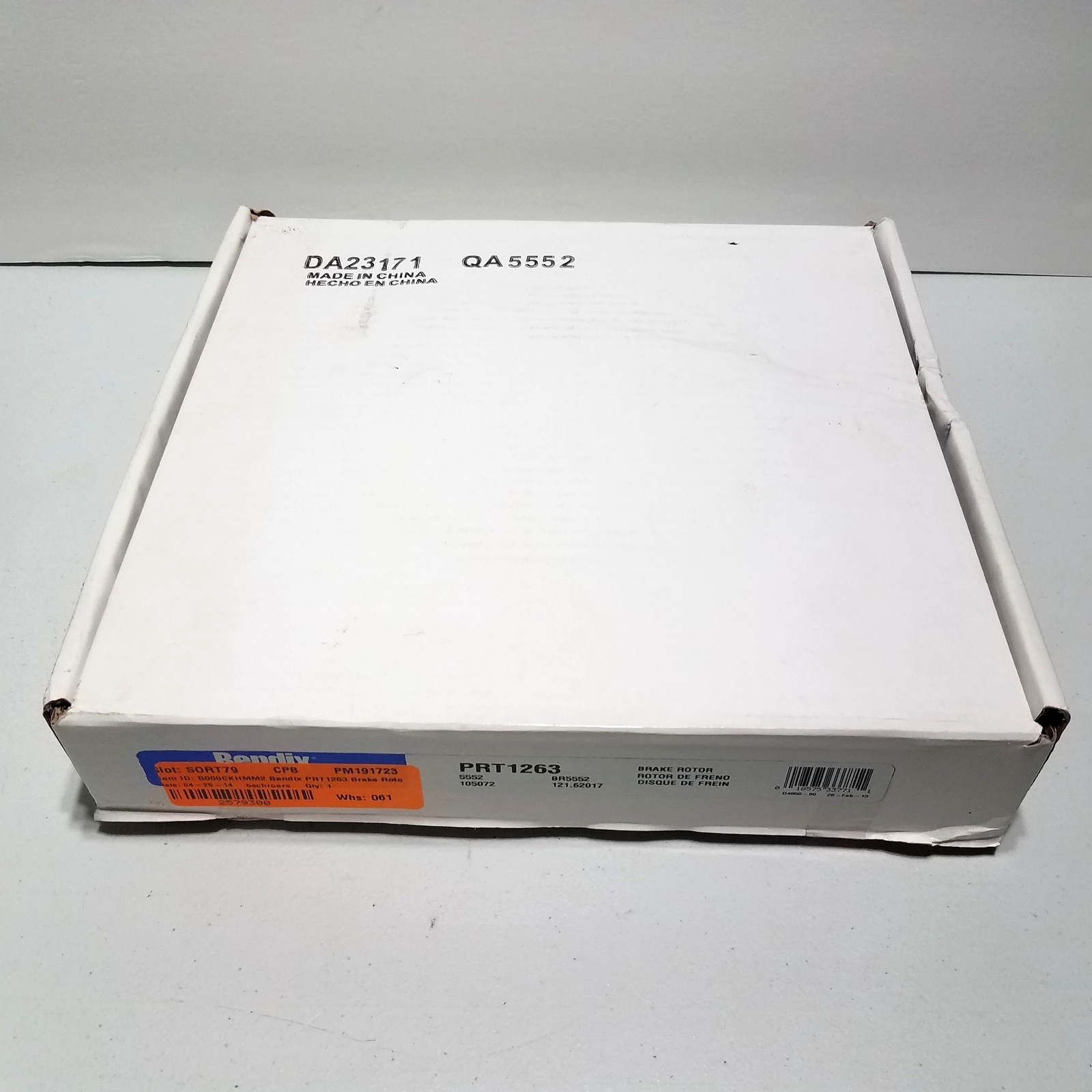 Bendix PRT1263 Smooth Non-Directional Surface Finish Hydraulic Disc Brake Rotor