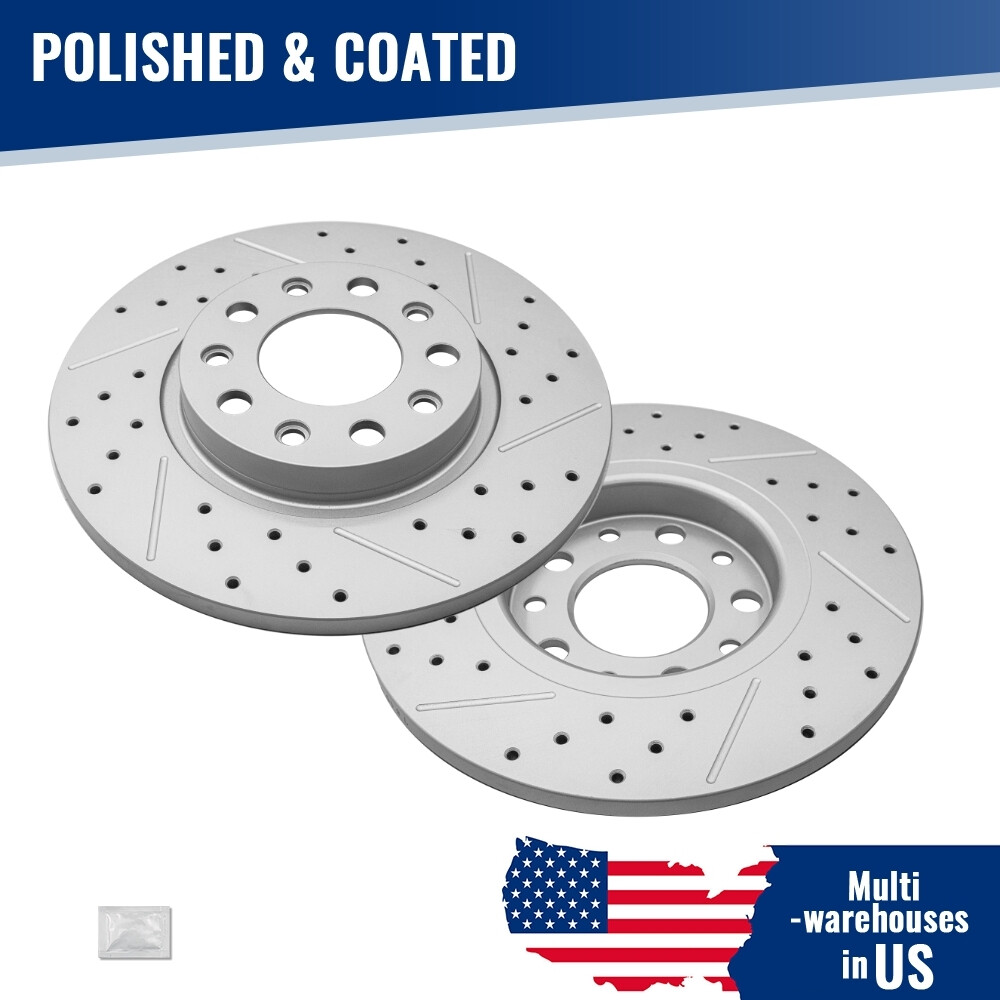 278mm Rear Drilled Disc Brake Rotors for Jeep Cherokee 2014-2022 Chrysler 200