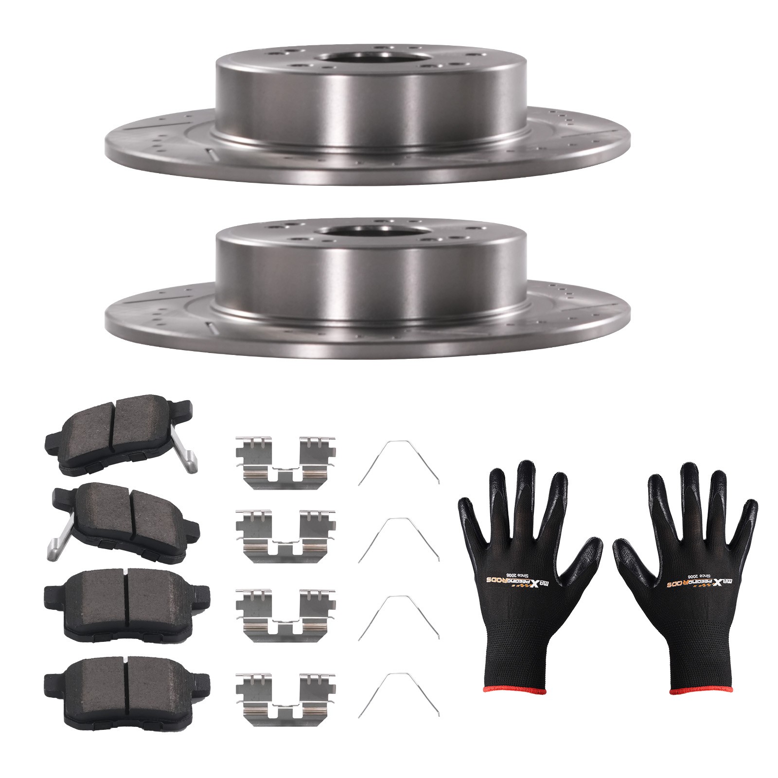 Rear Brake Rotors and Pads Set for Acura TSX 2009-2014 / Honda Accord 2008-2017