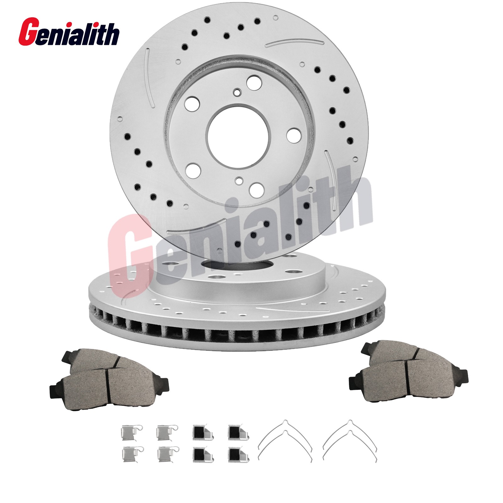 10” (254.6mm) Front Brake Rotors Brake pads for 1992 -2000 2001 Toyota Camry