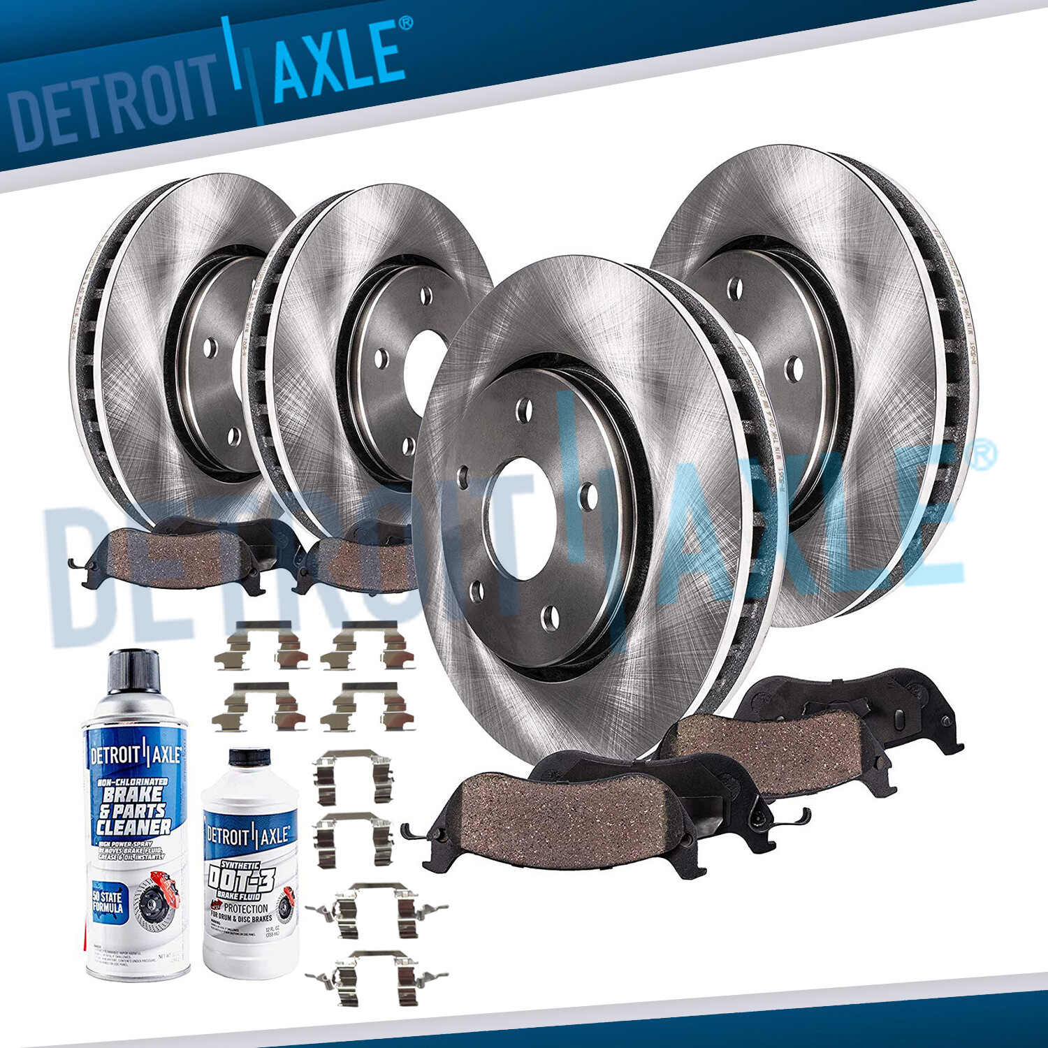 Front Rear Disc Brake Rotors + Ceramic Brake Pads for Nissan Murano FX35 M37 M56