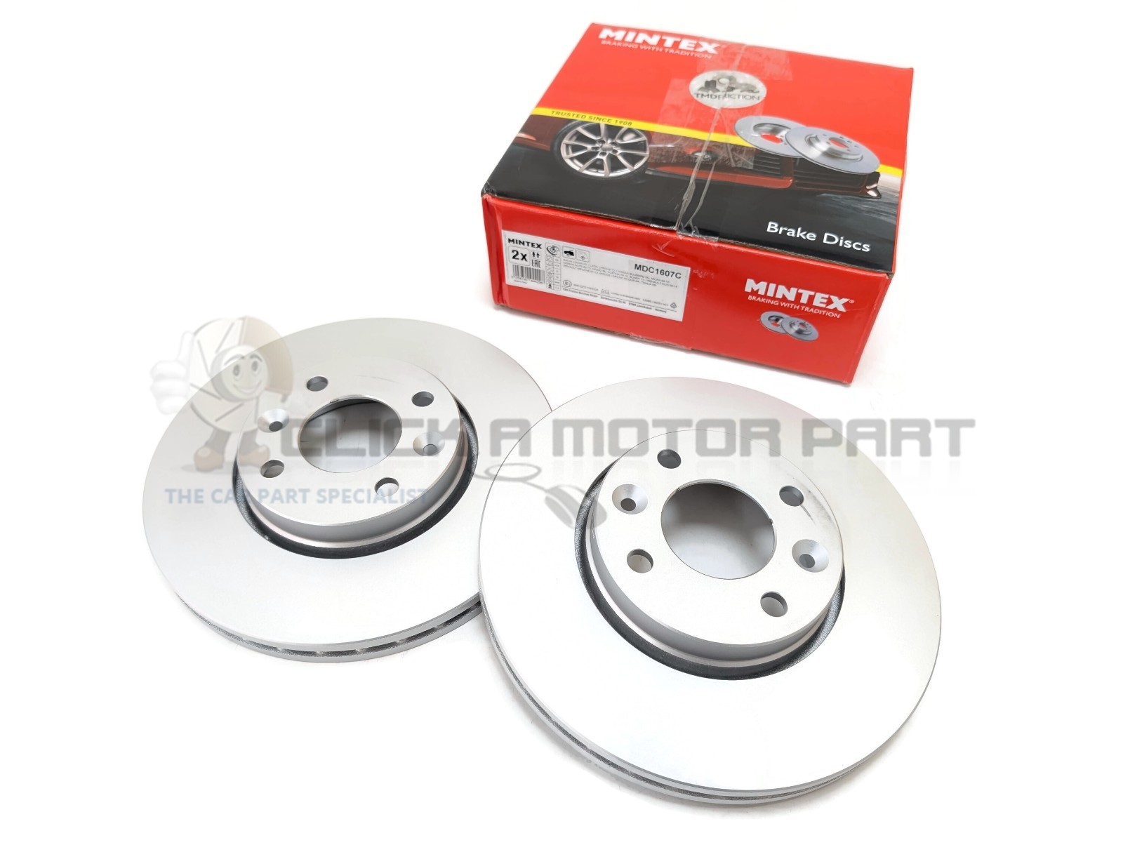 Mintex Front 2 Brake Discs Set For Renault Clio Mk3 1.2 1.4 1.5 DCi 2005-2012