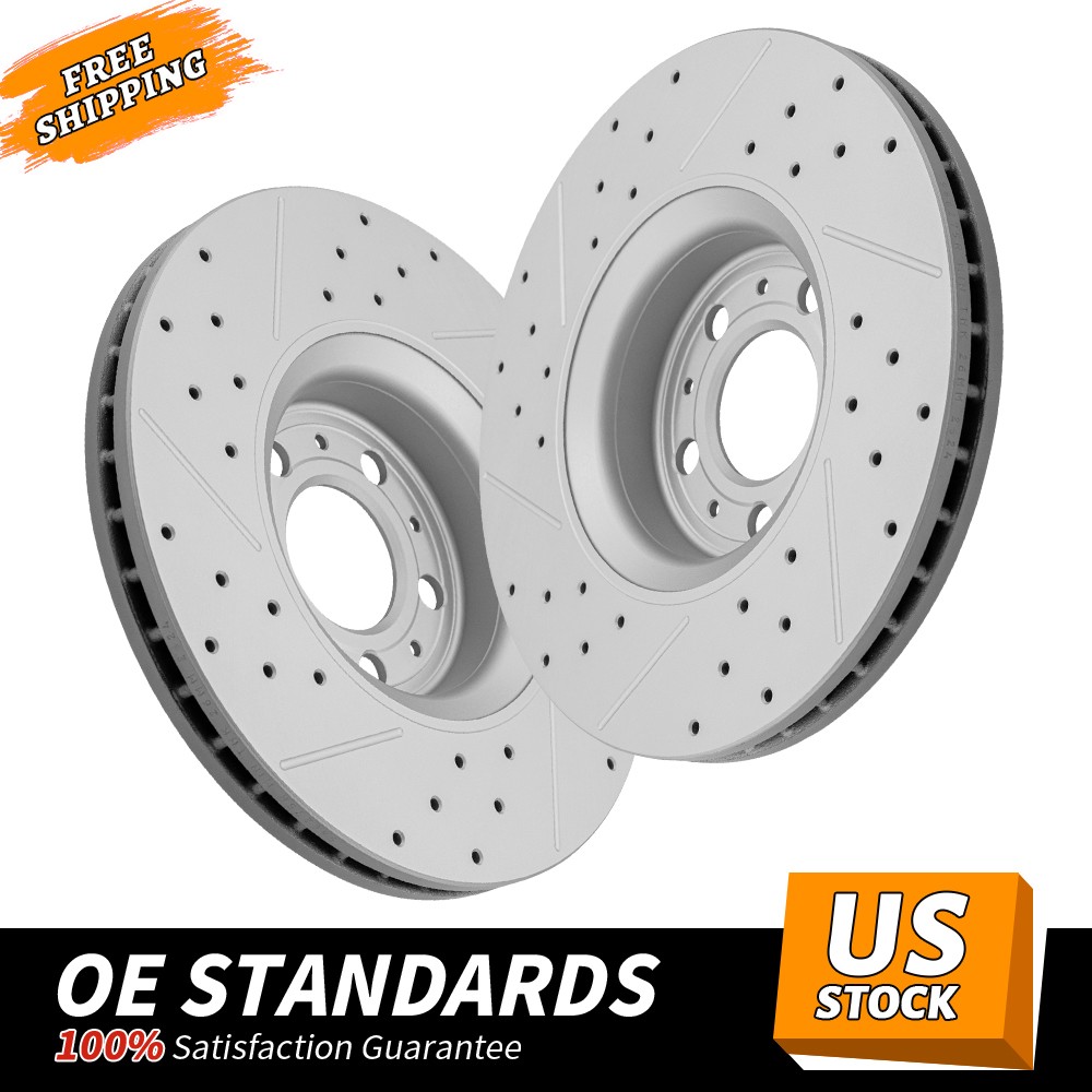 12.44 inch (316mm) Front Drilled Disc Brake Rotors for 2003 – 2014 Volvo XC9