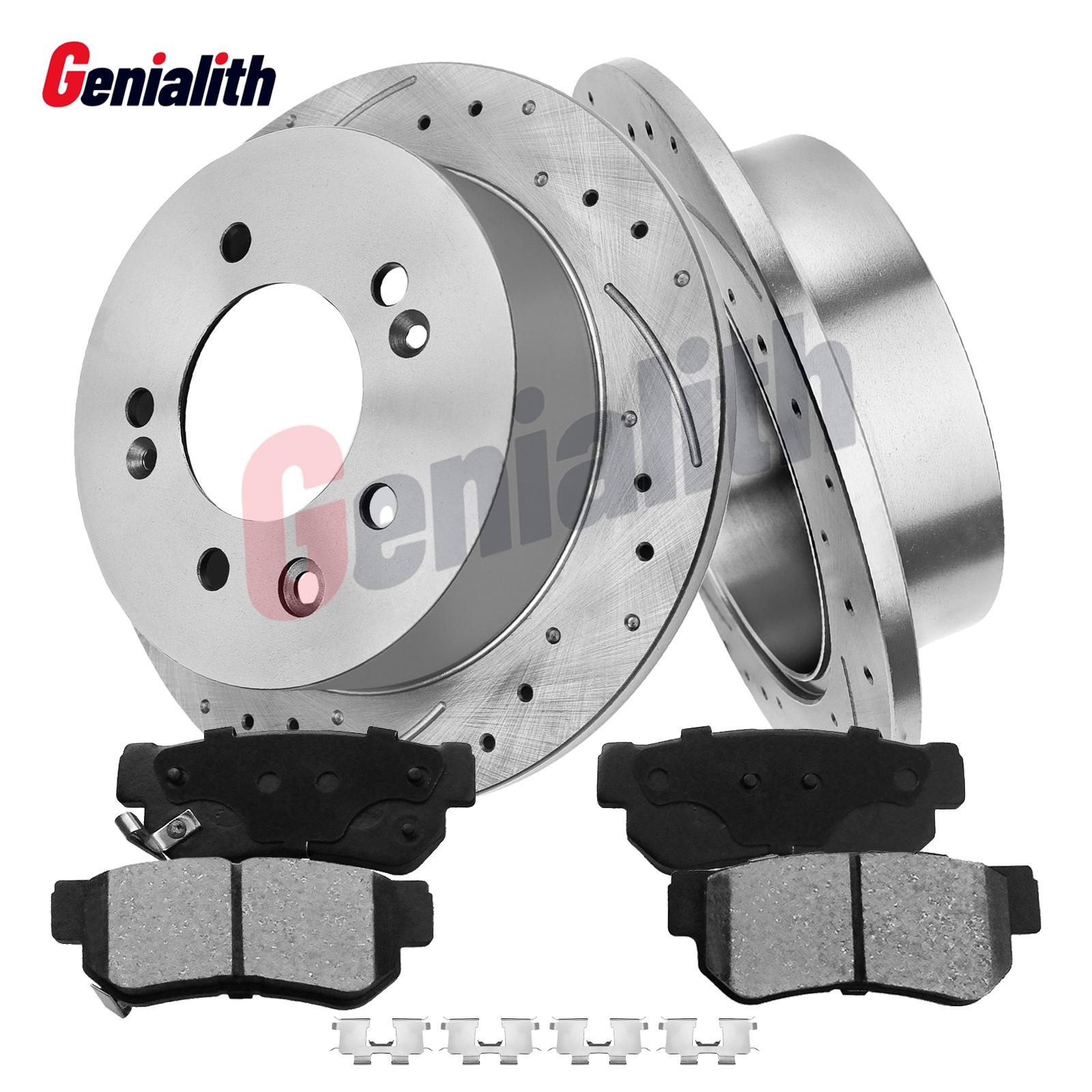 10.31inch Rear Disc Rotors Brake Pads Set for 2007 2008 2009 Hyundai Elantra