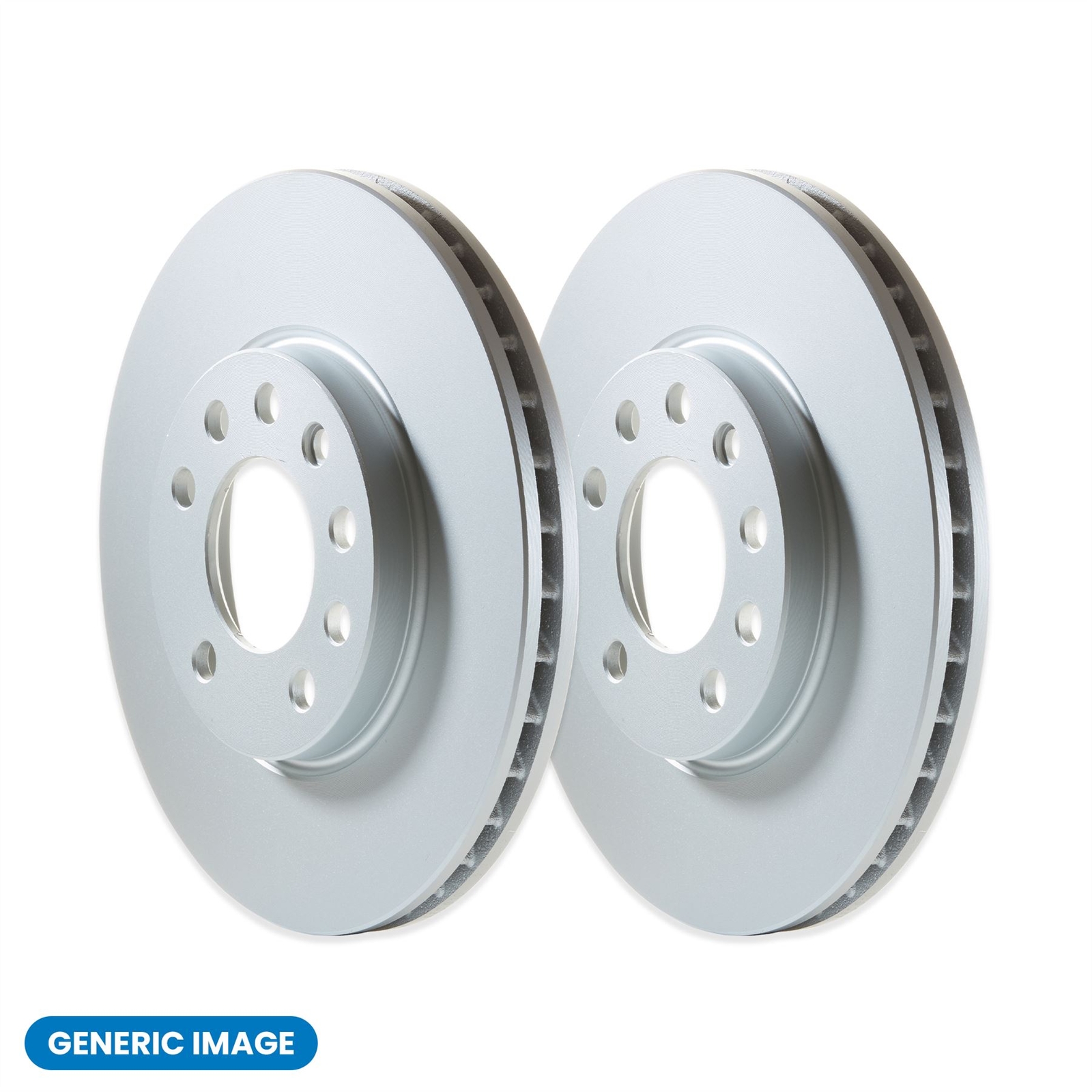 Pair of Vented Front Brake Discs for Hyundai, Kia