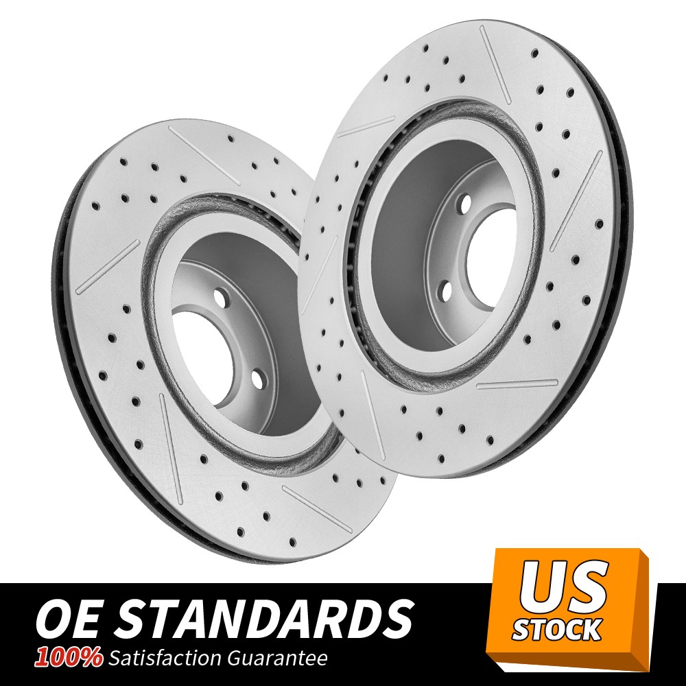 12.99 inch (330mm) Rear Drilled Disc Brake Rotors for 2011 – 2017 BMW X3