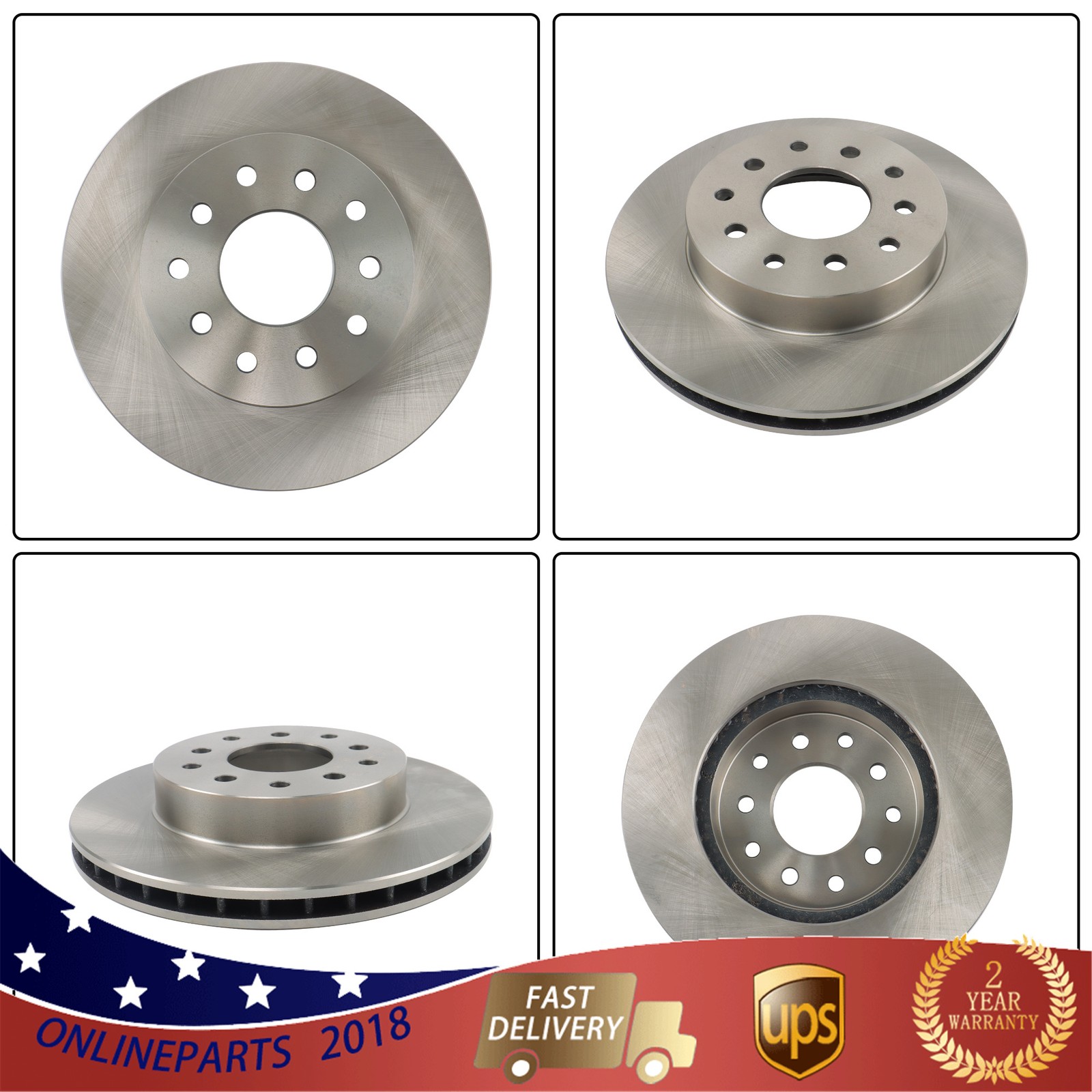 Bolt-On Rear Disc Brake Conversion Kit For GM 10 & 12 drilled and slotted rotors