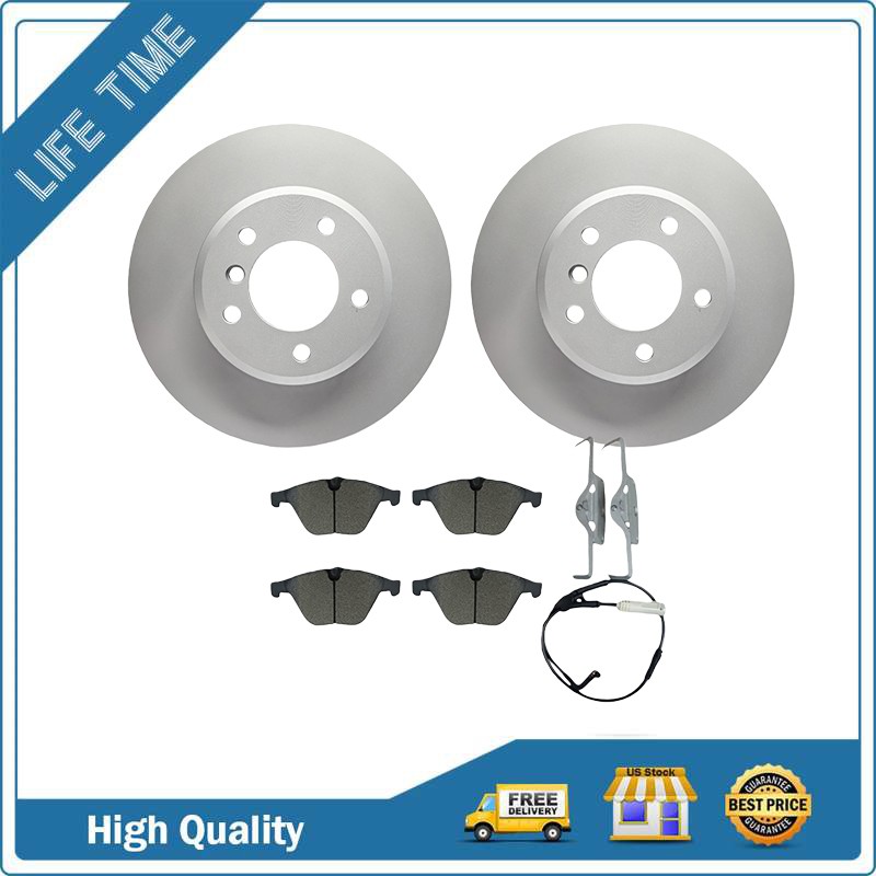 Front Disc Brake Rotors Ceramic Brake Pads For BMW 525i AUTOMATIC ONLY 2004 2005