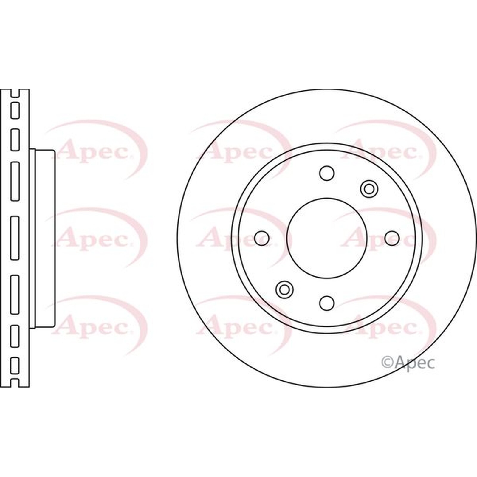 Apec Front Brake Disc (DSK2379) – OE High Quality Precision Engineered Part
