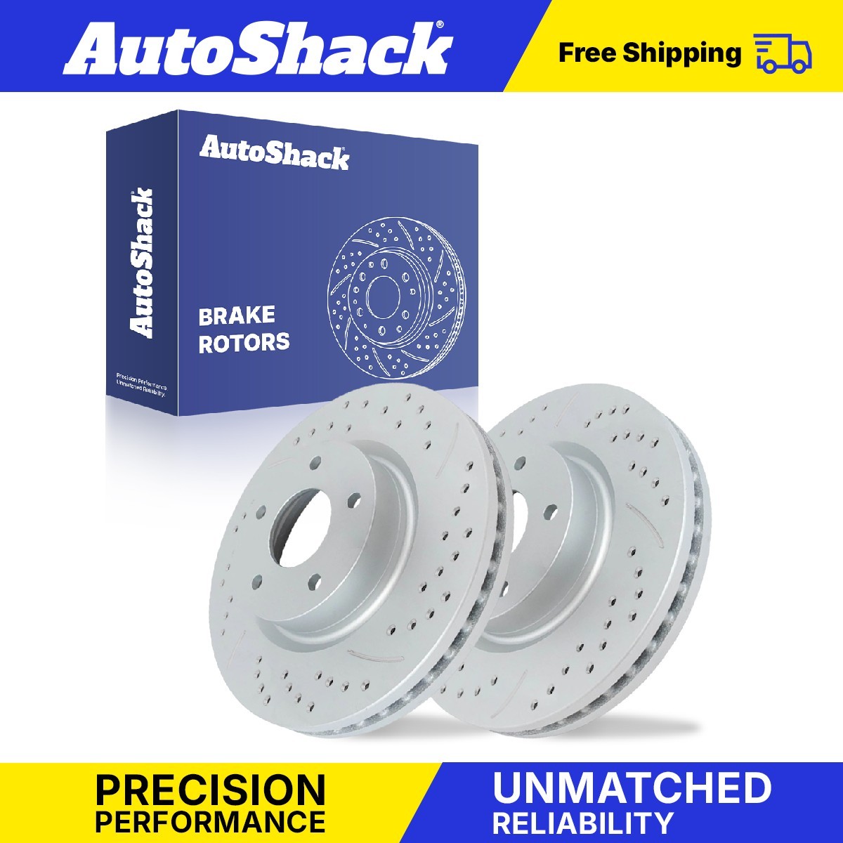 Front Drilled Slotted Brake Rotors Pair for Nissan, Altima 2007-2013