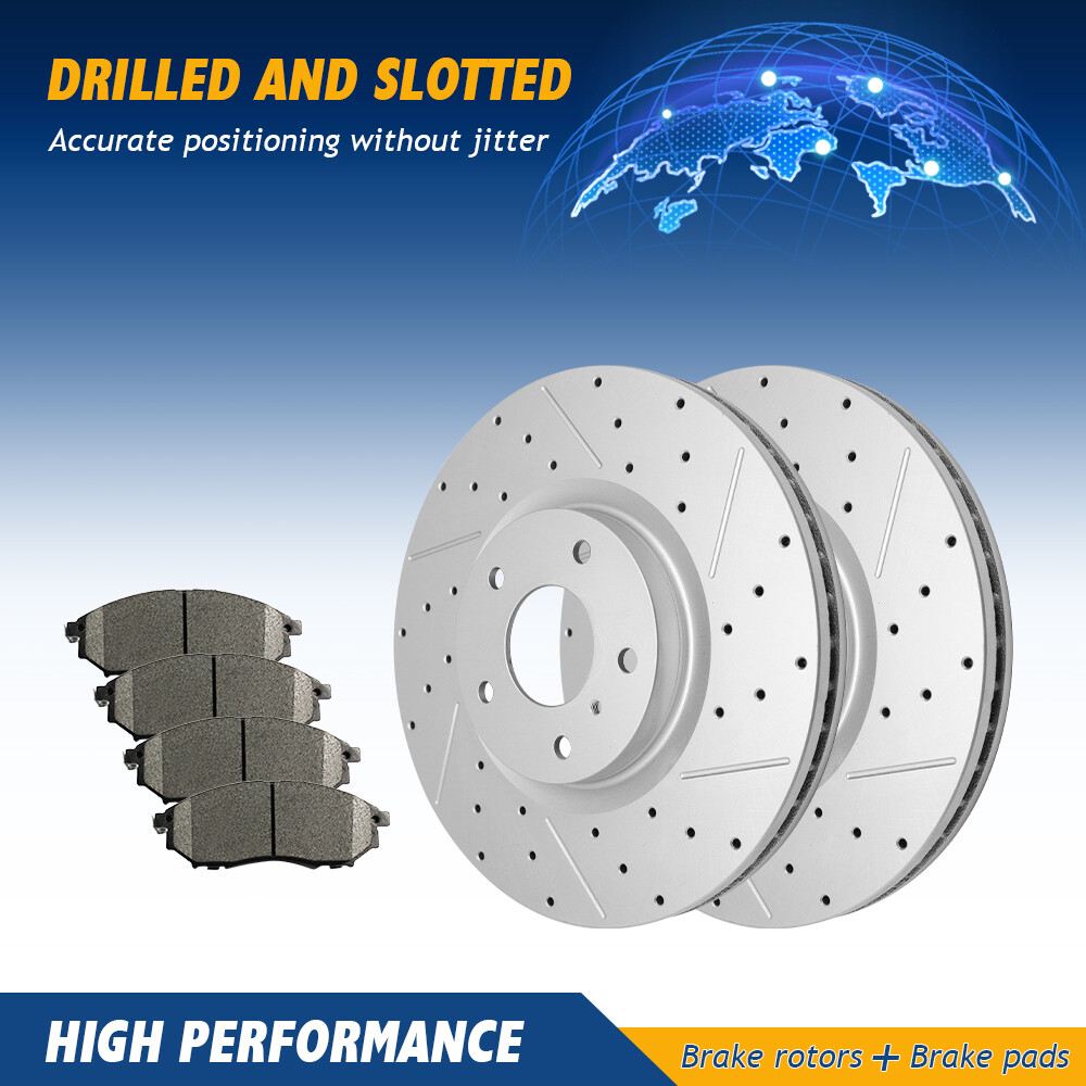Front Brake Rotors & Ceramic Pads For INFINITI EX35 G37 M45 Nissan Murano 350Z