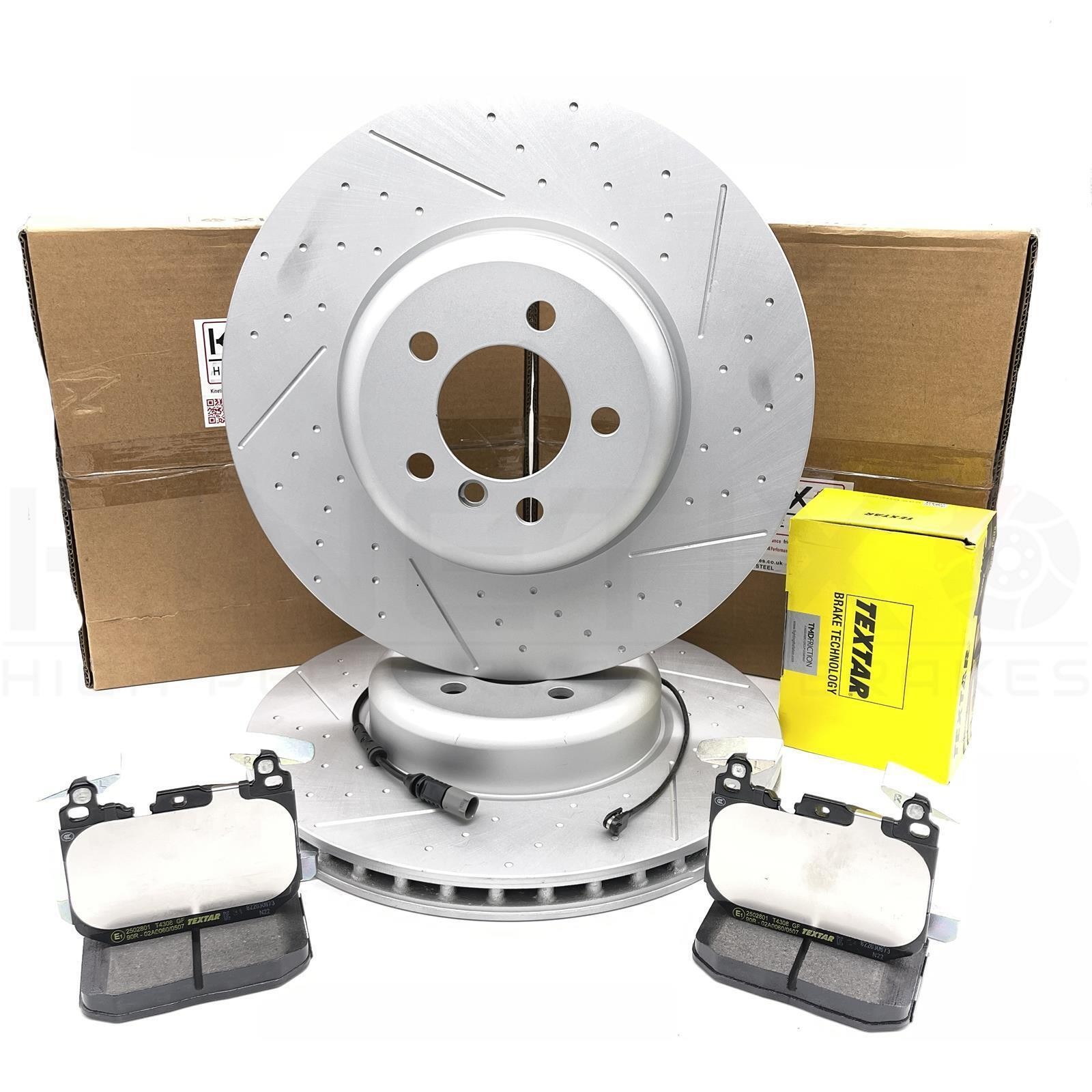 FOR BMW 116d 118d 120d F20 F21 M SPORT FRONT BRAKE DISCS TEXTAR PADS WIRE 340mm